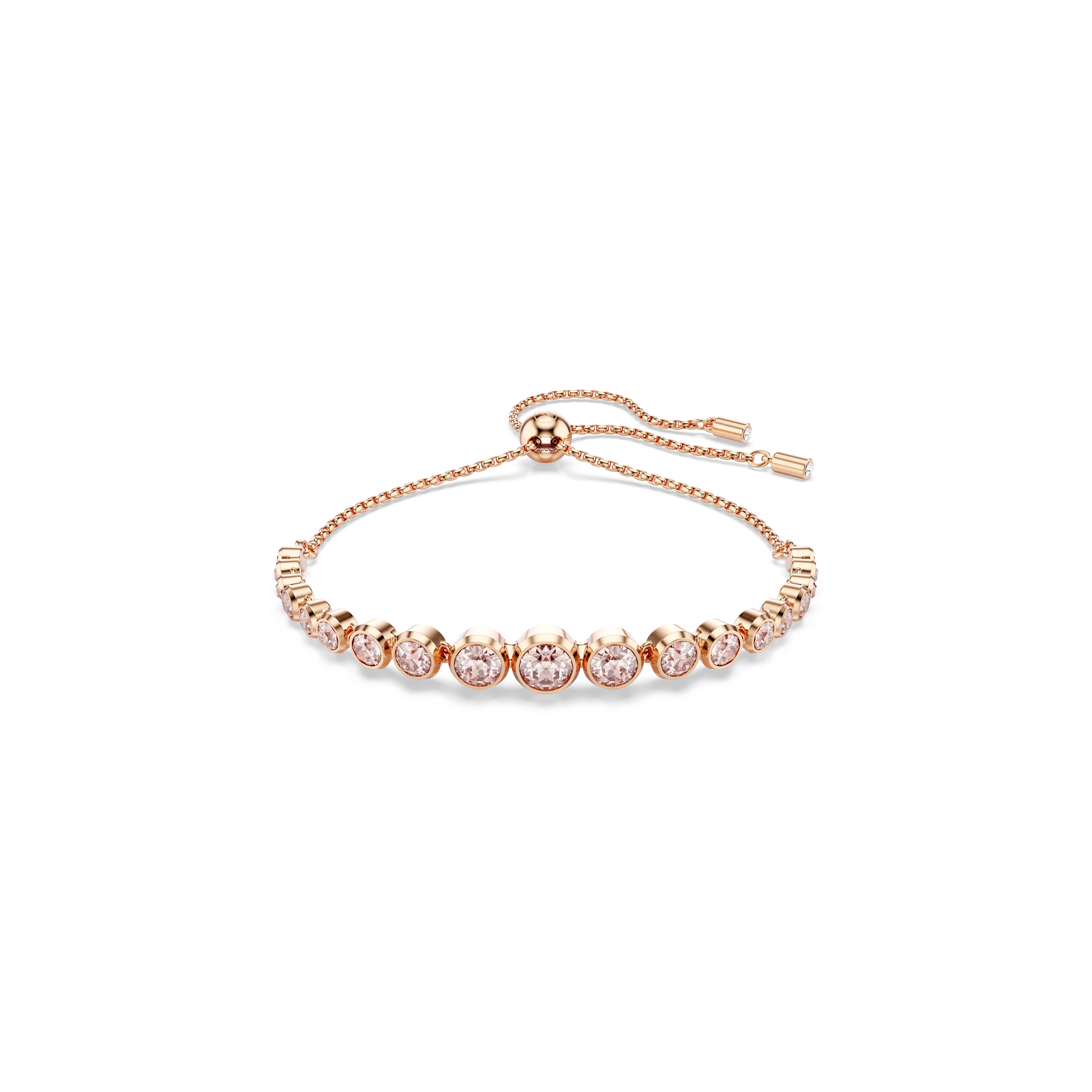 Imber Tennis bracelet Mixed round cuts/Pink/Rose gold-tone plated
