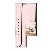 Watch strap 15 mm (0.59") width/Leather with stitching/Pink/Rose gold-tone finish