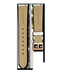 Watch strap 16 mm (0.63") width/Leather strap/White