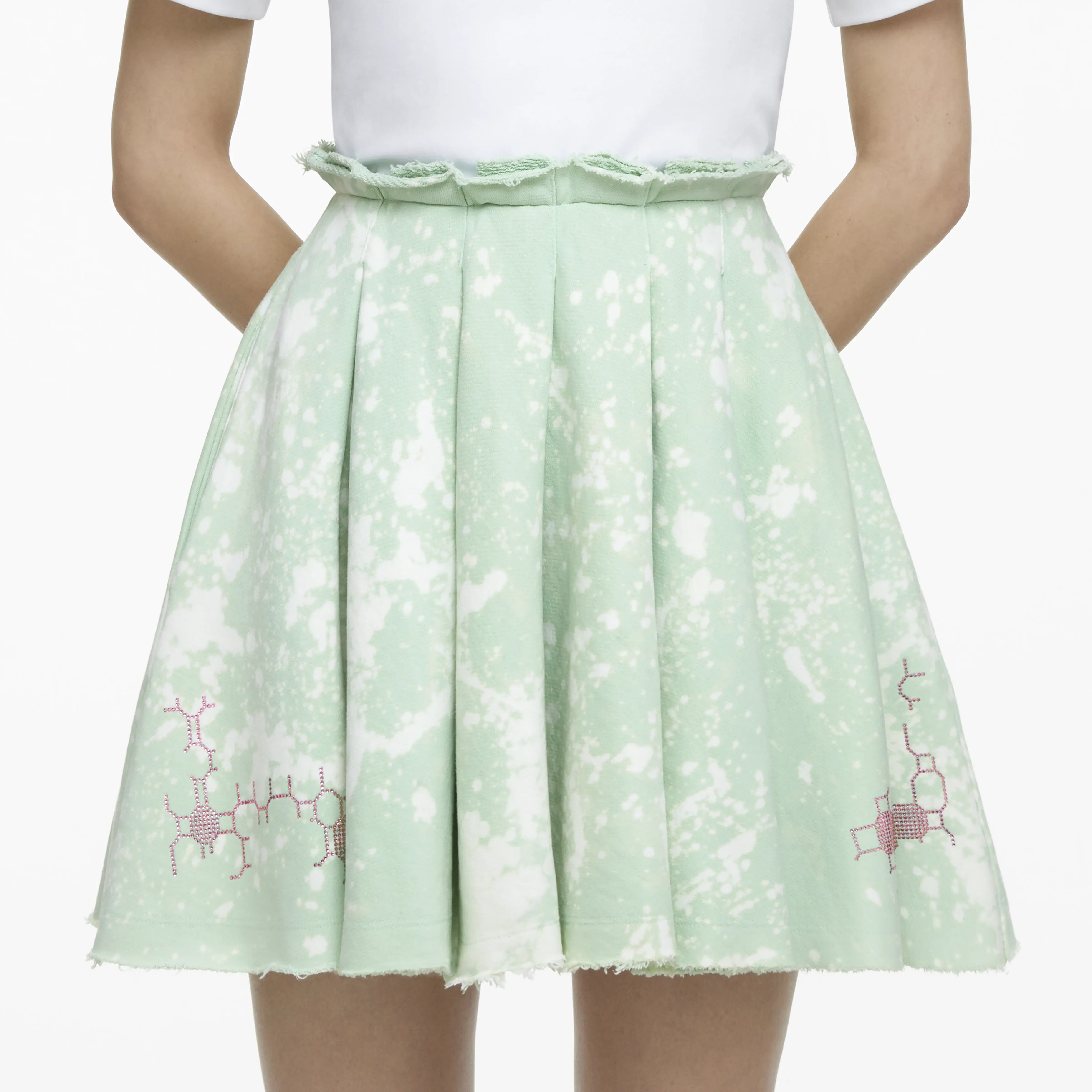 Liberal Youth Ministry Bleached fleece skirt/Green