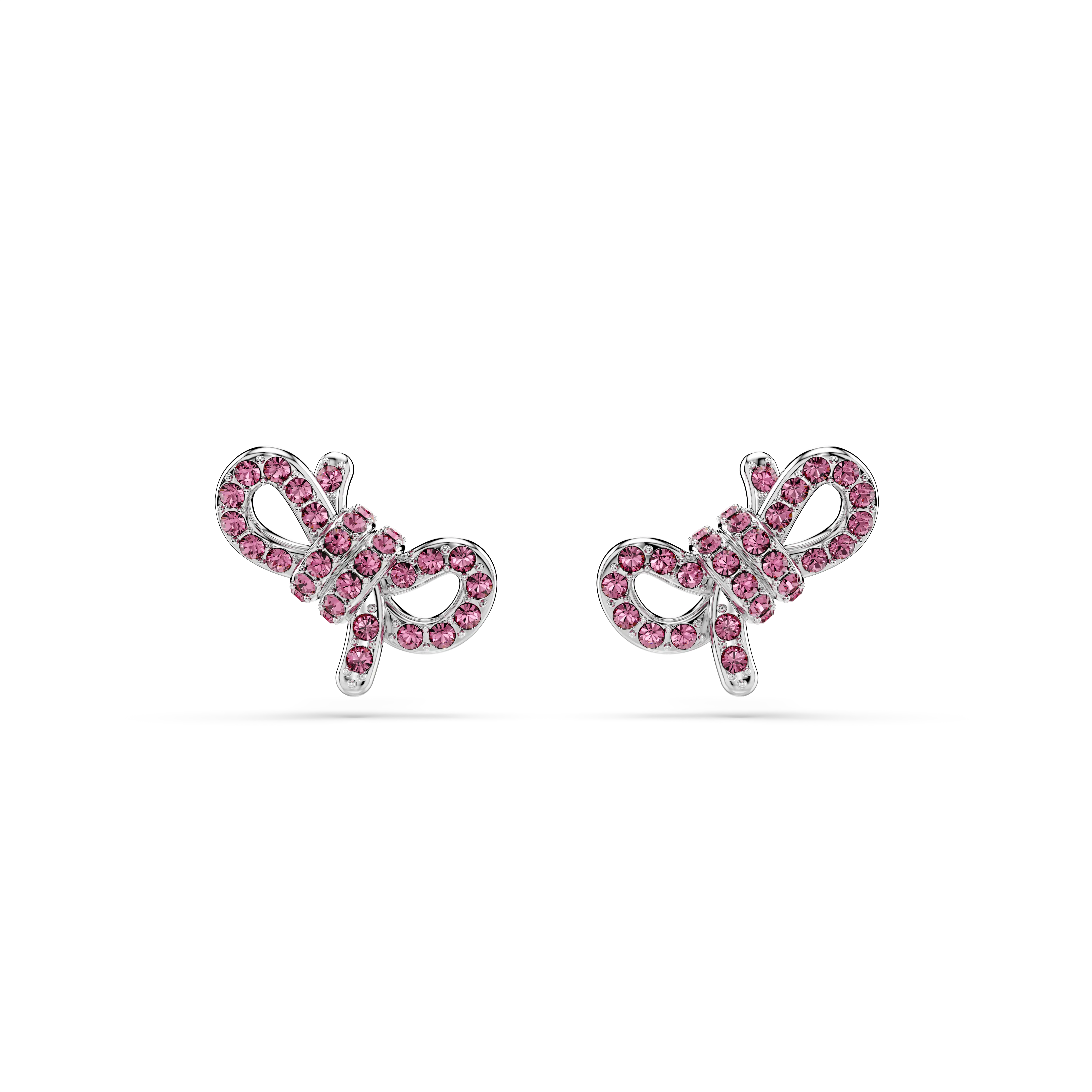 Lifelong Bow stud earrings Bow/Pink/Rhodium plated