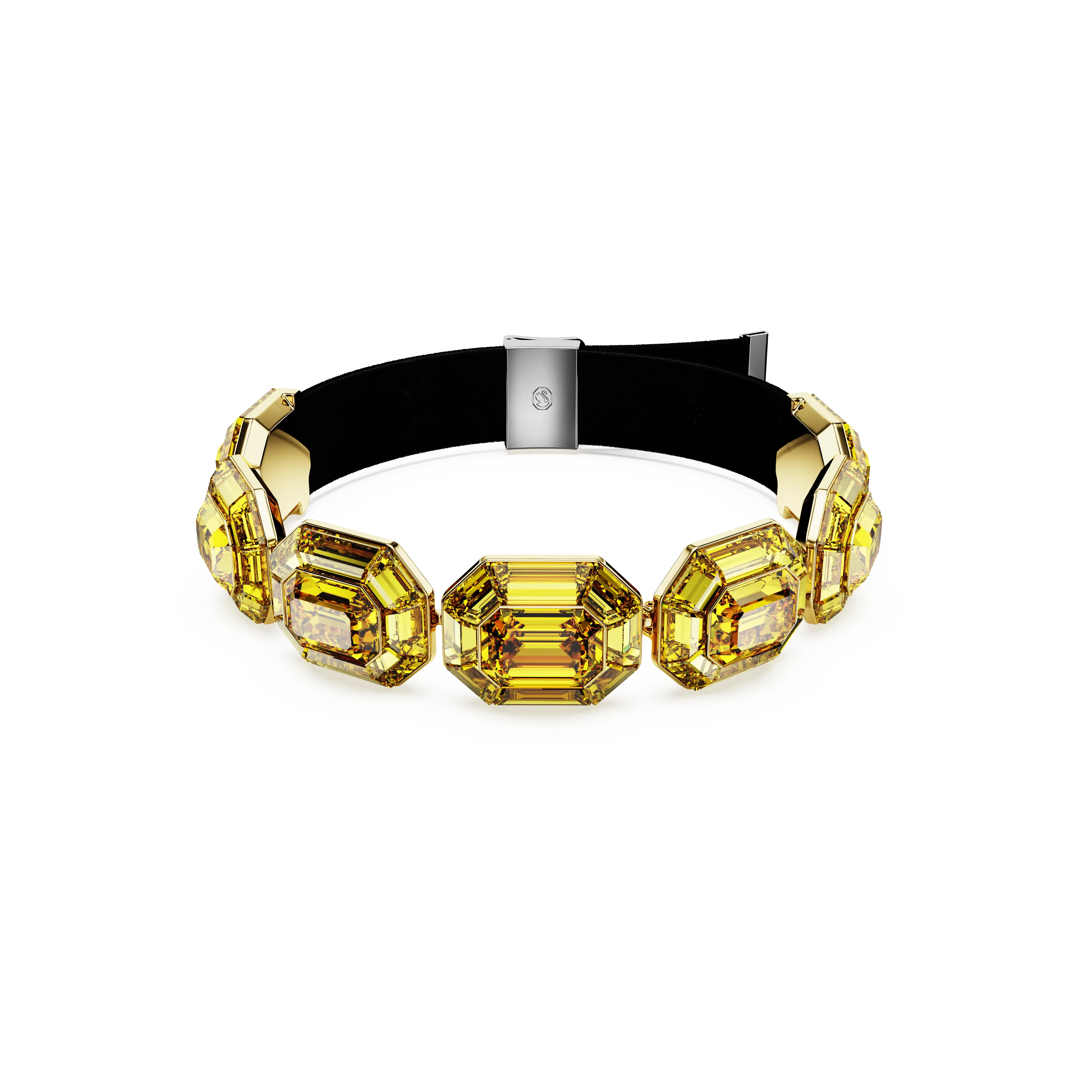 Lucent Choker Octagon shape/Yellow/Gold-tone plated