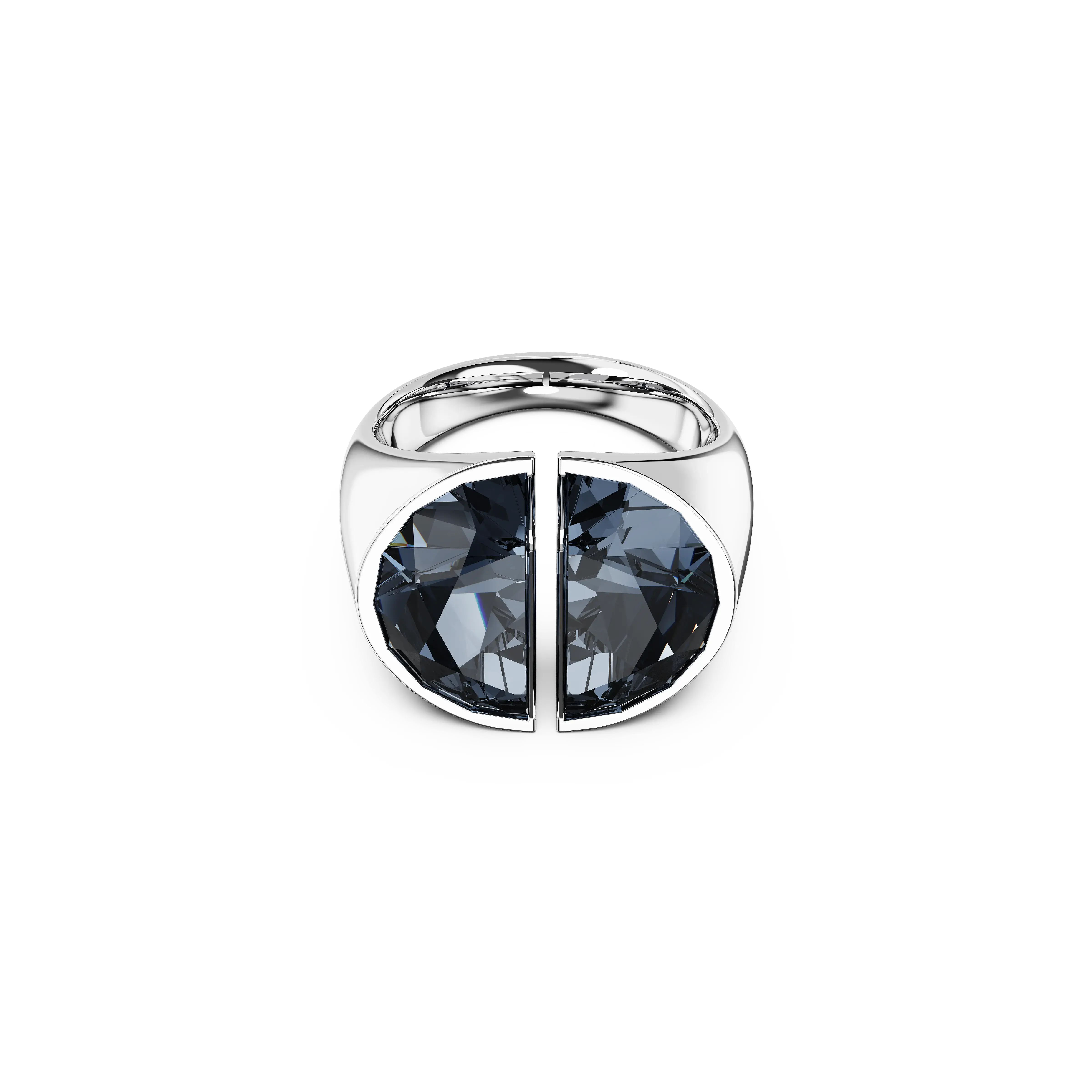 Lucent cocktail ring Gray/Rhodium plated