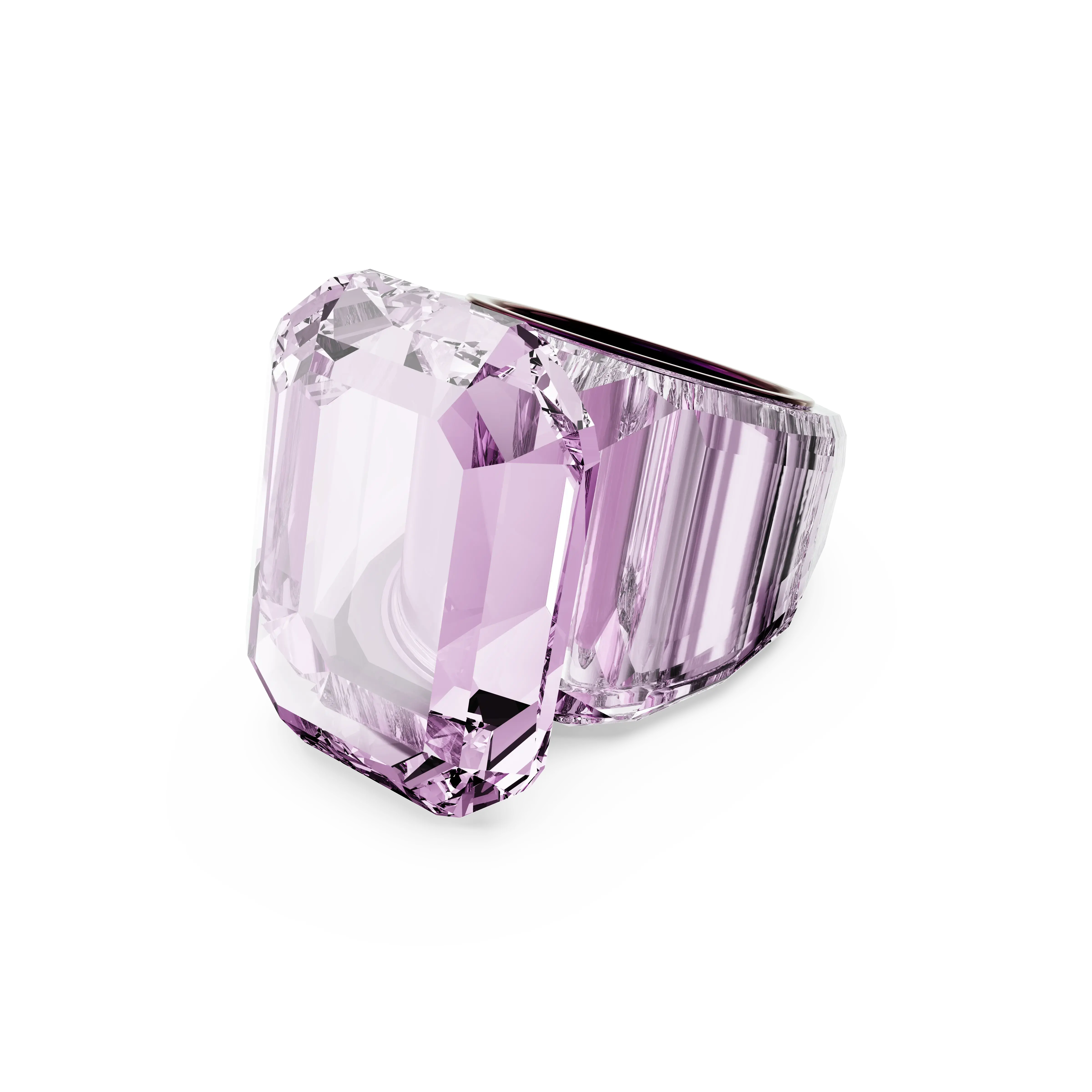Lucent cocktail ring Octagon cut/Pink
