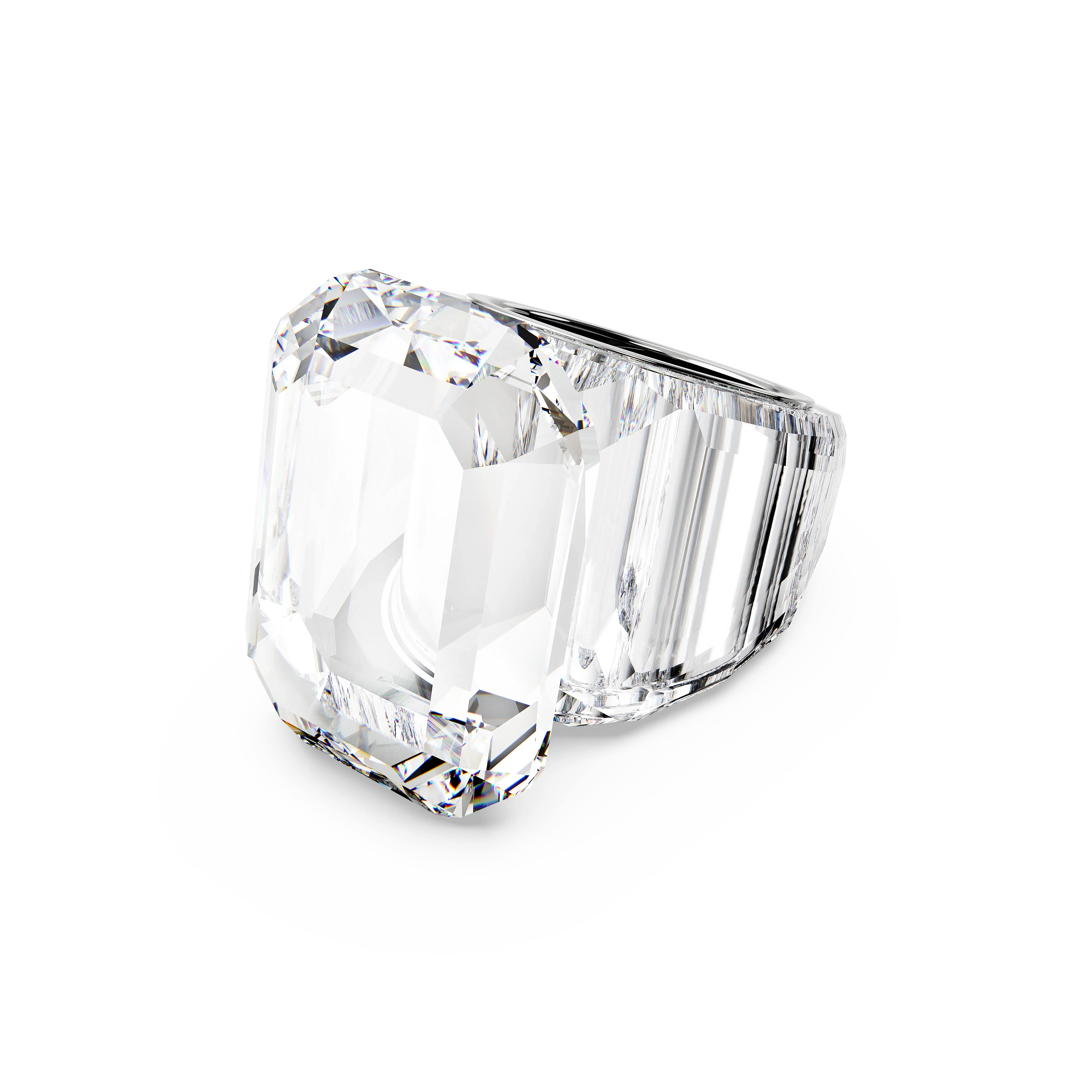 Lucent cocktail ring Octagon cut/White