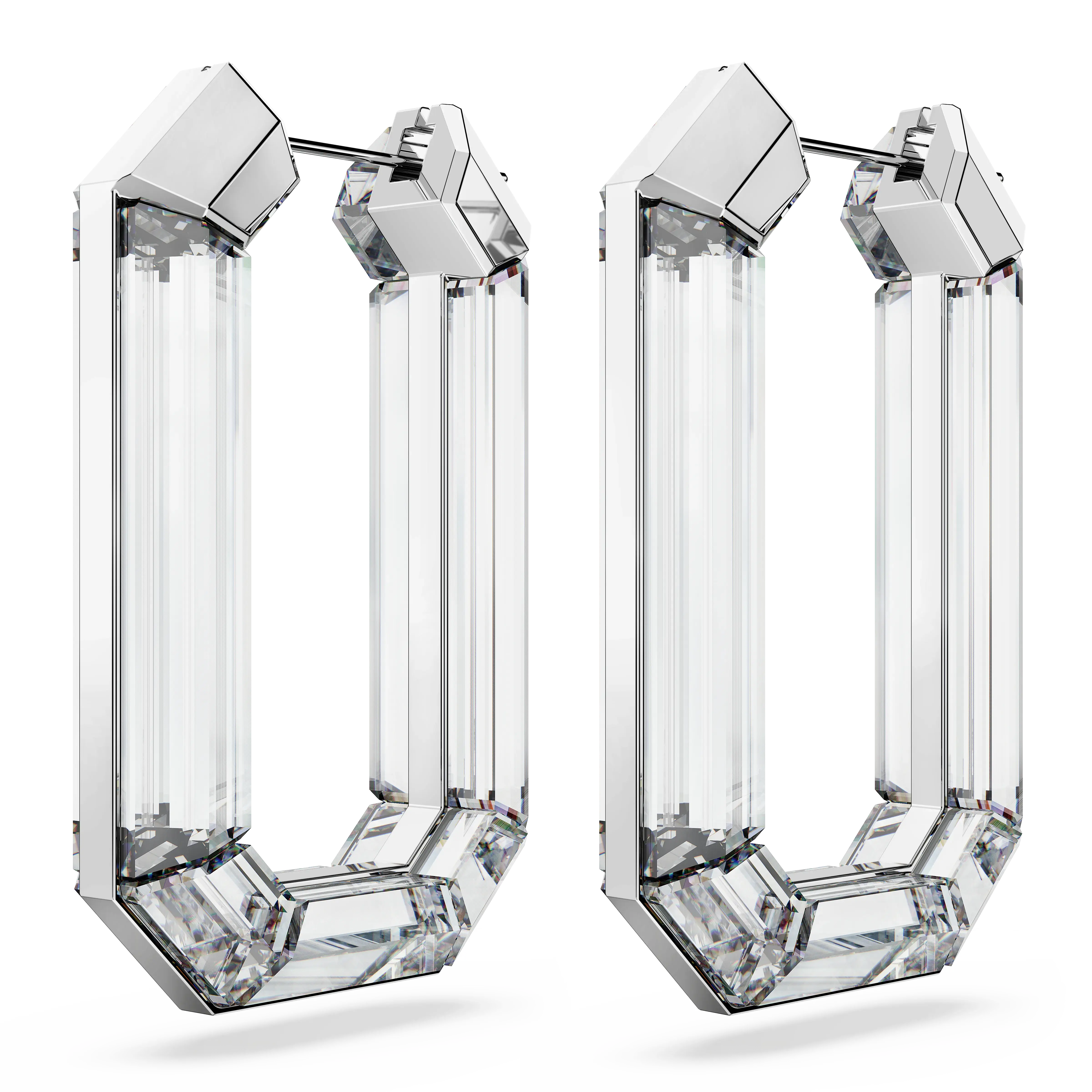 lucent-hoop-earrings-statement-octagon-shape-white-swarovski-5671087-3.webp
