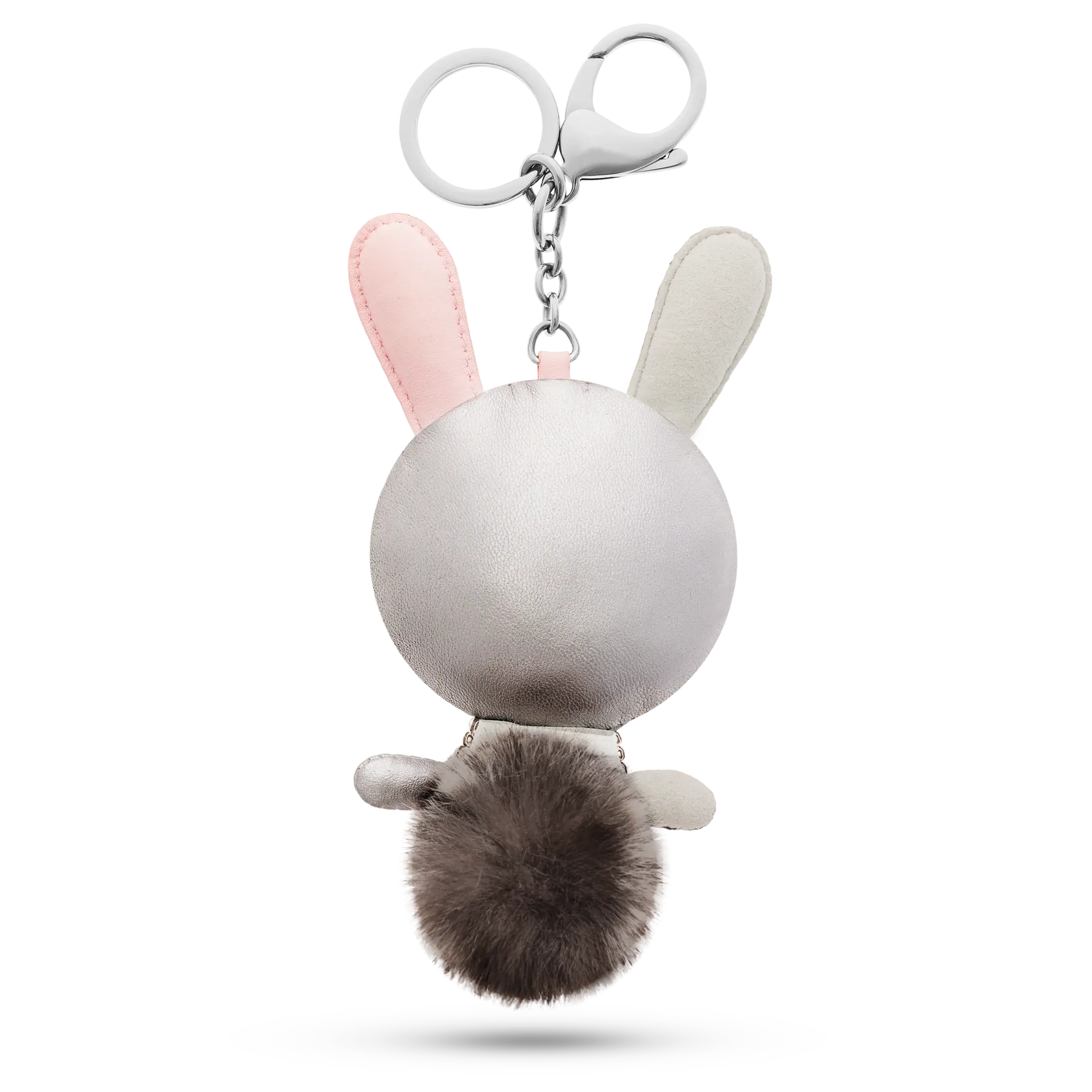 Mathilde bag charm Rabbit/Gray/Stainless steel