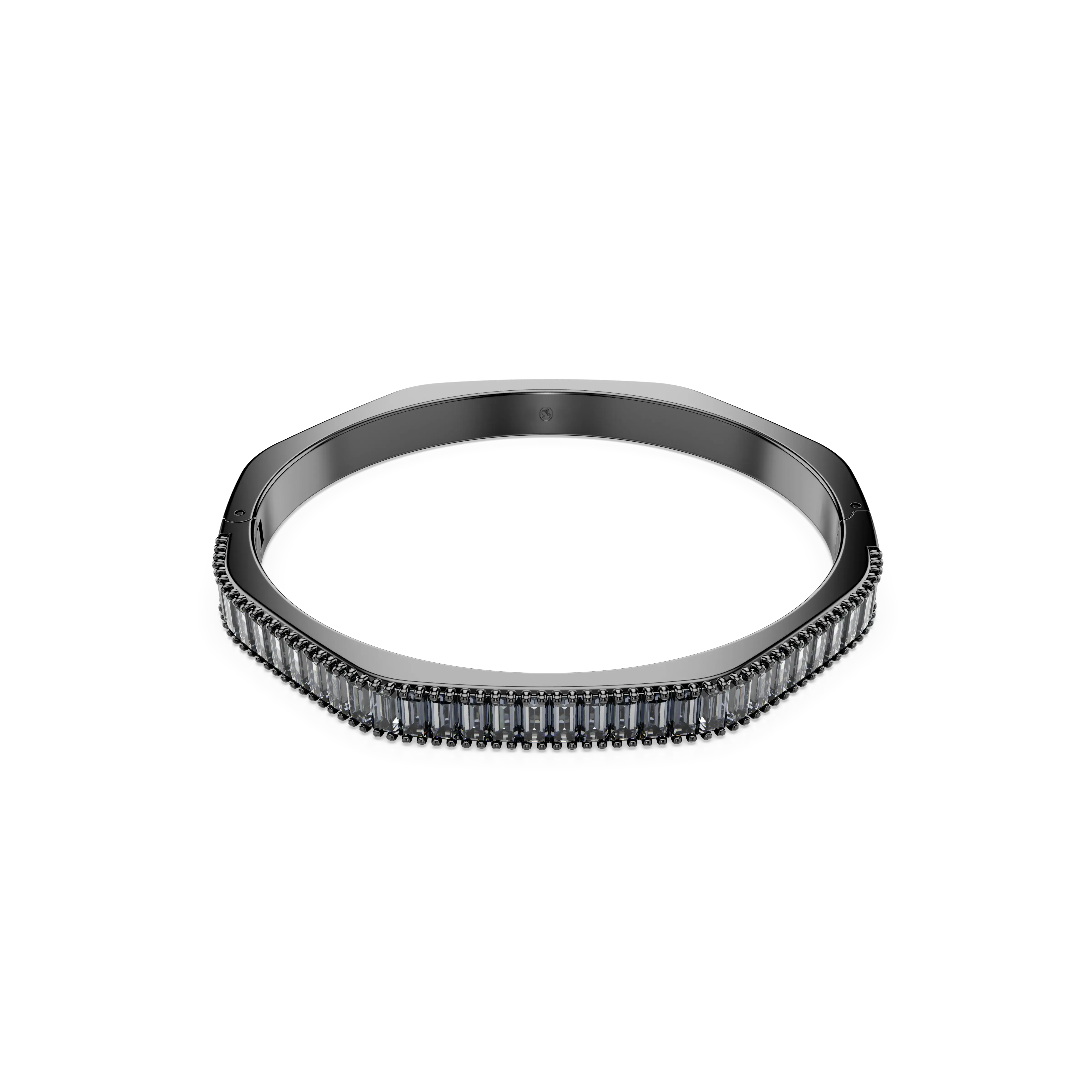 Matrix bangle Baguette cut/Octagon shape/Gray/Ruthenium plated