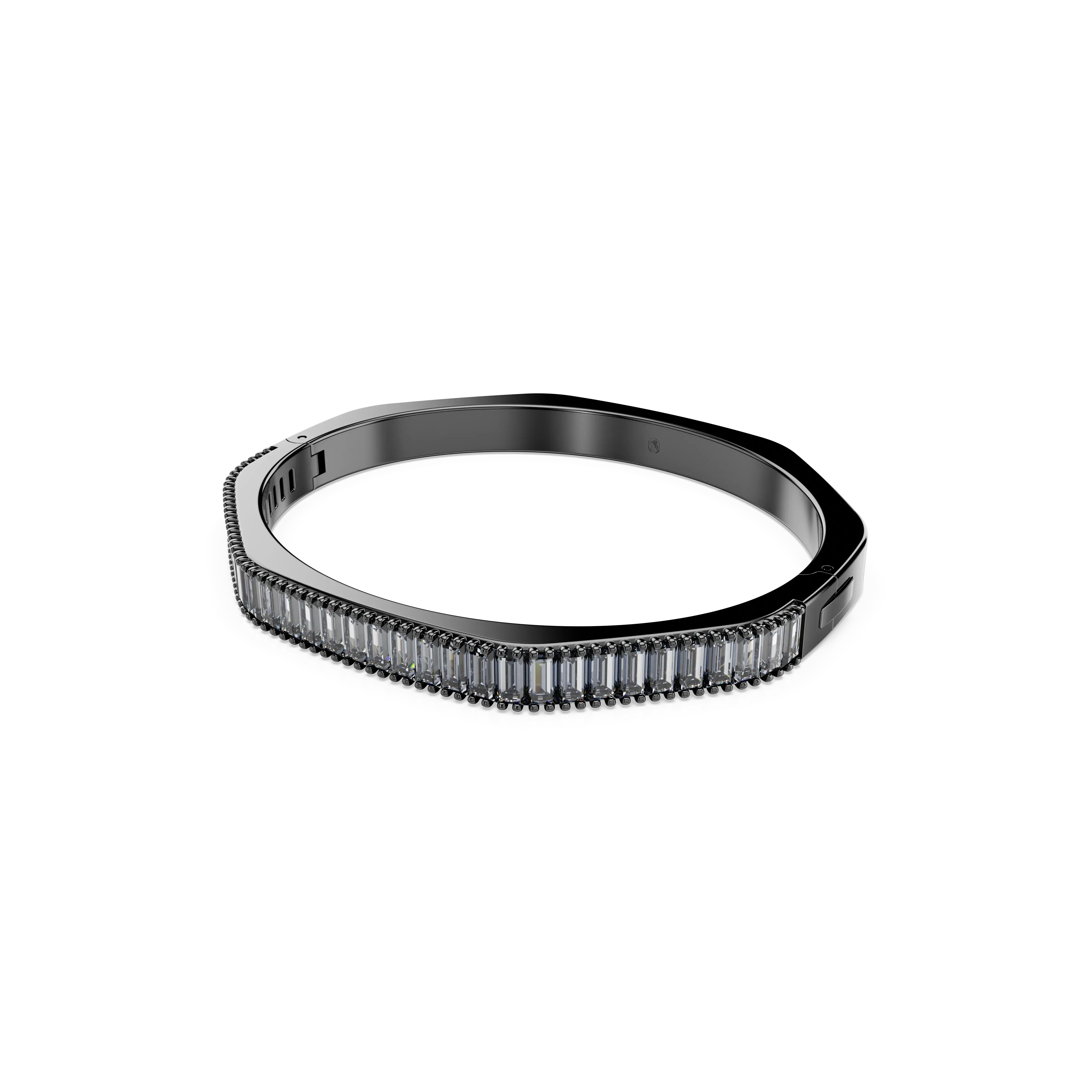 matrix-bangle-baguette-cut-octagon-shape-gray-ruthenium-plated-swarovski-5720365-2.webp