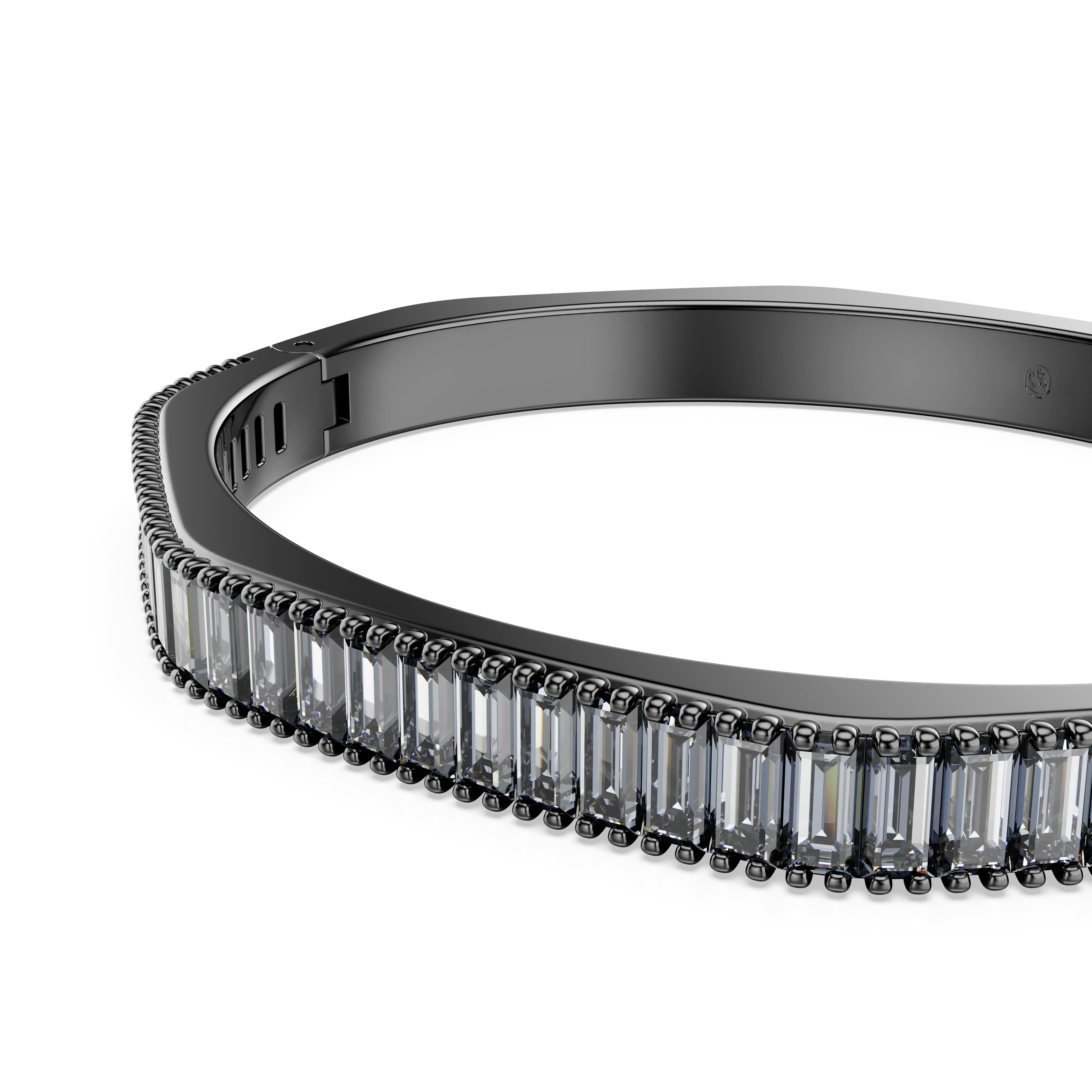 matrix-bangle-baguette-cut-octagon-shape-gray-ruthenium-plated-swarovski-5720365-4.webp