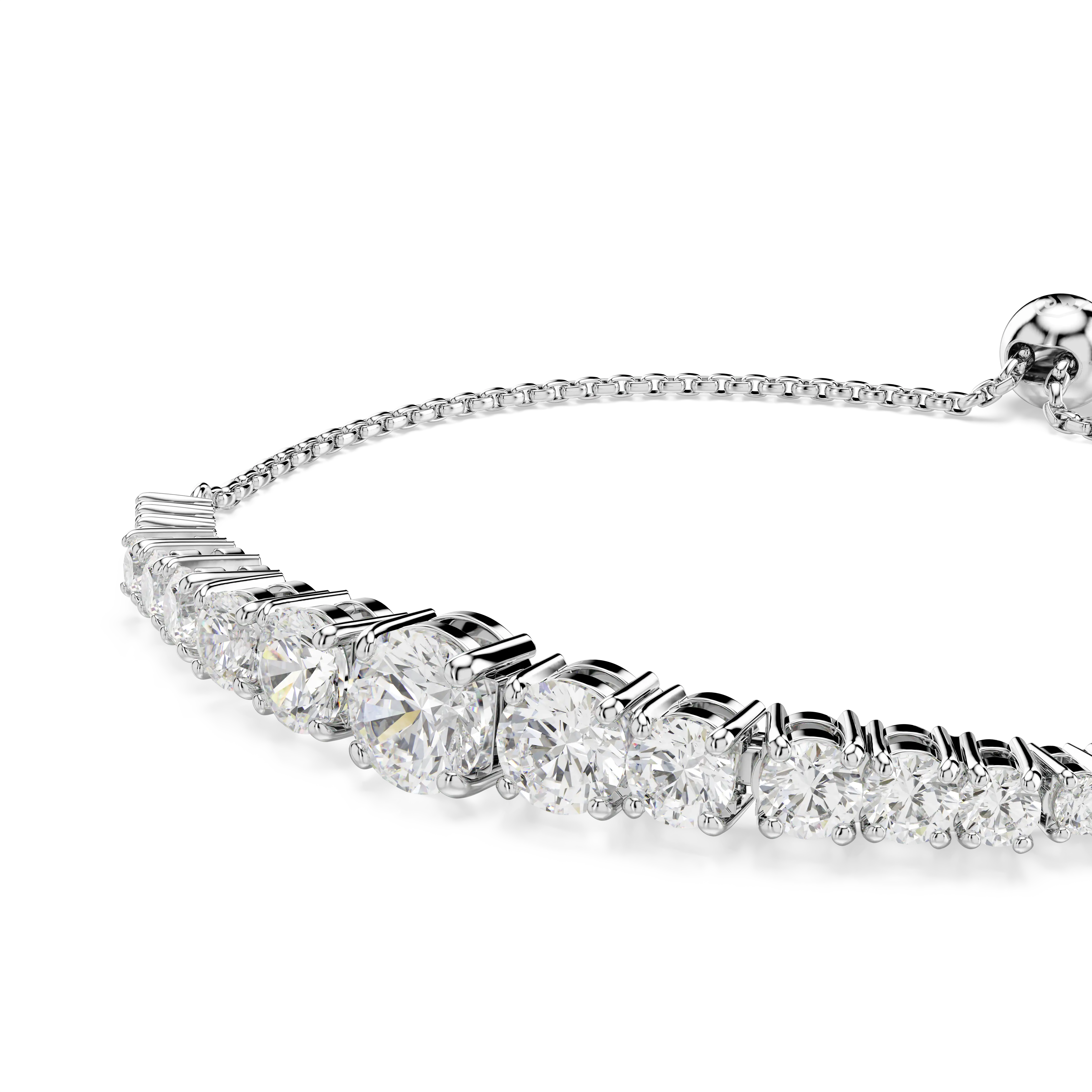 matrix-bracelet-gradient-of-round-cuts-white-rhodium-plated-swarovski-5690677-4.webp