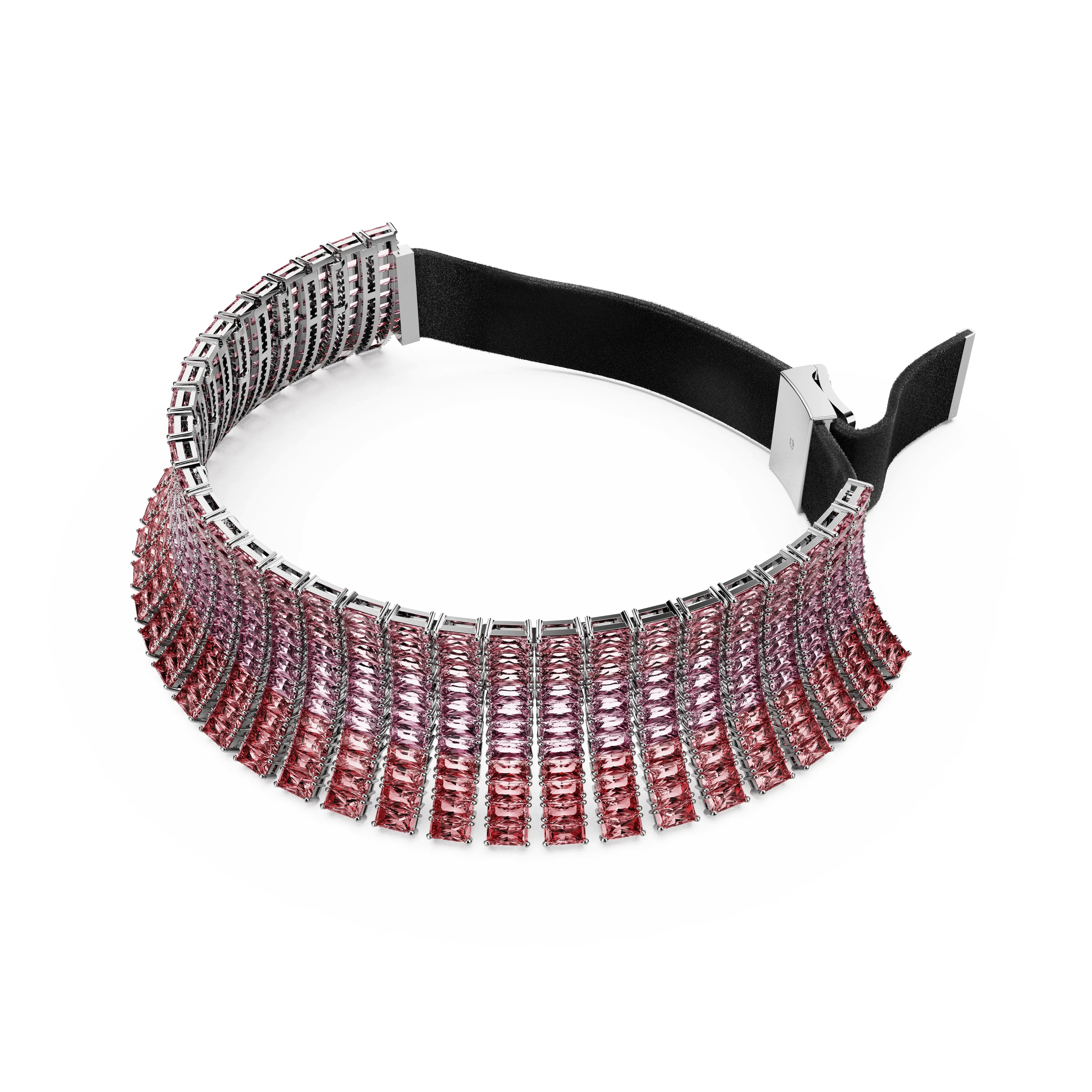 matrix-choker-baguette-cut-pink-rhodium-plated-swarovski-5705800-2.webp
