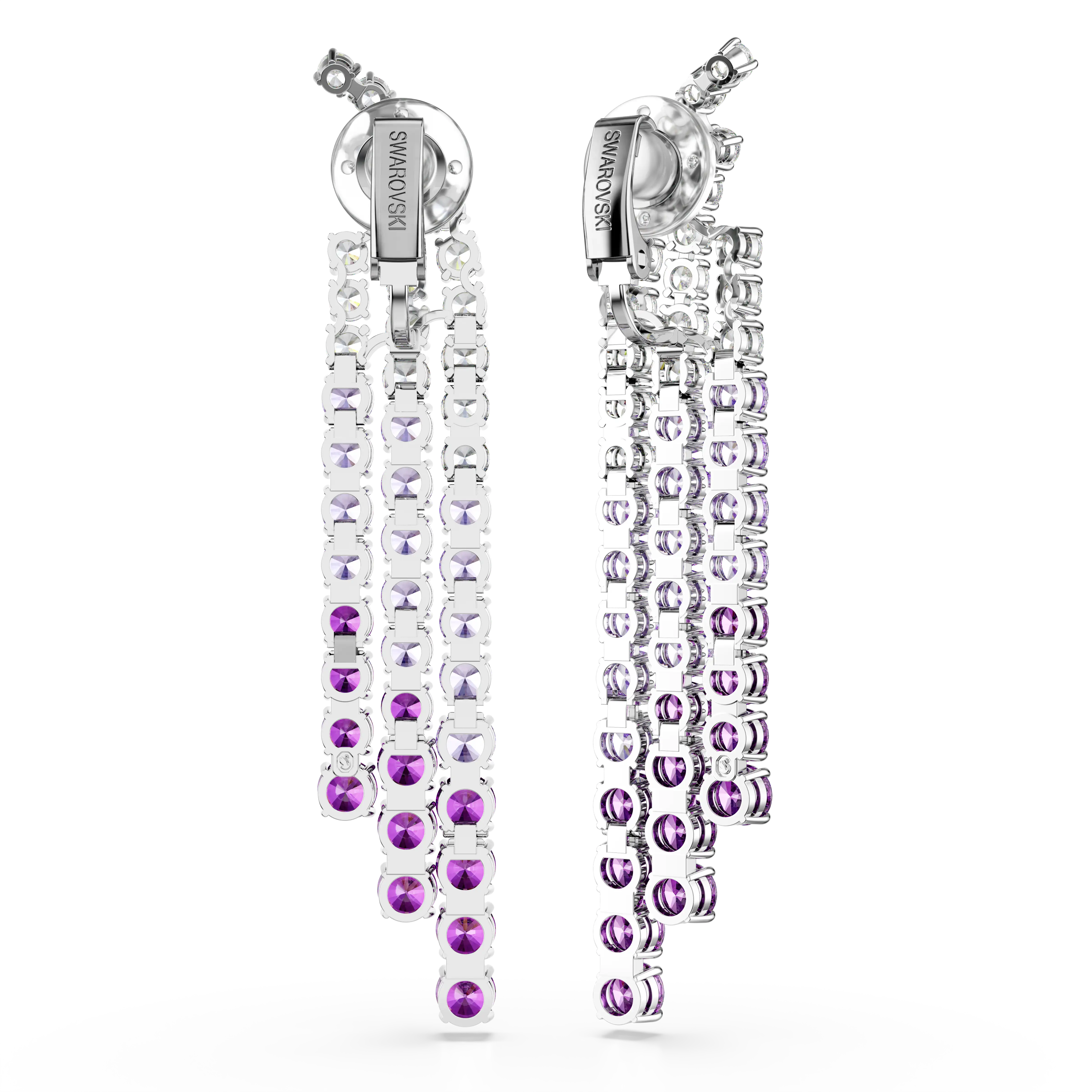 matrix-clip-earrings-color-gradient-round-cuts-purple-rhodium-plated-swarovski-5705831-4.webp