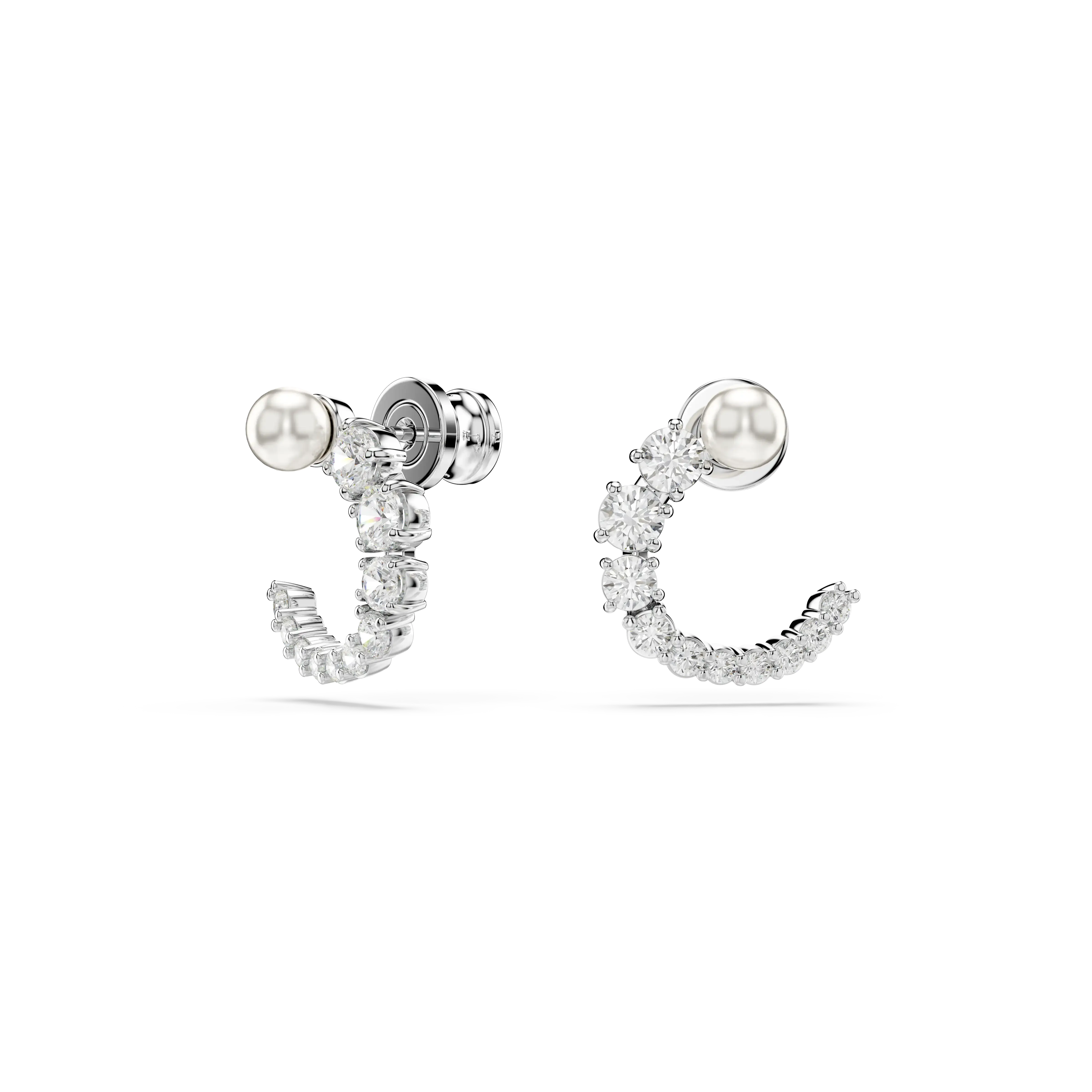 matrix-hoop-earrings-crystal-pearl-round-cut-white-rhodium-plated-swarovski-5692260-2.webp
