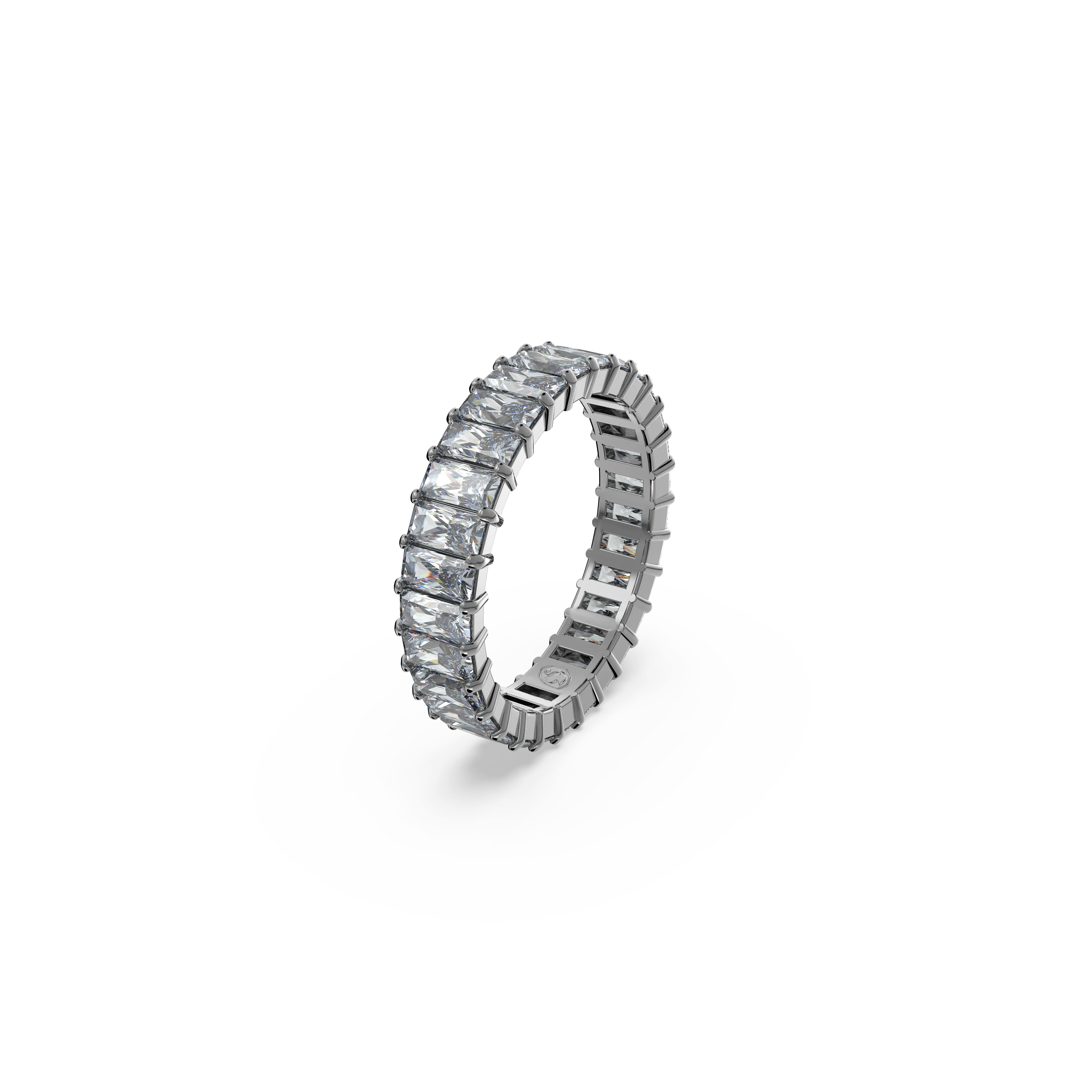 matrix-ring-baguette-cut-gray-ruthenium-plated-swarovski-5648914-2.webp
