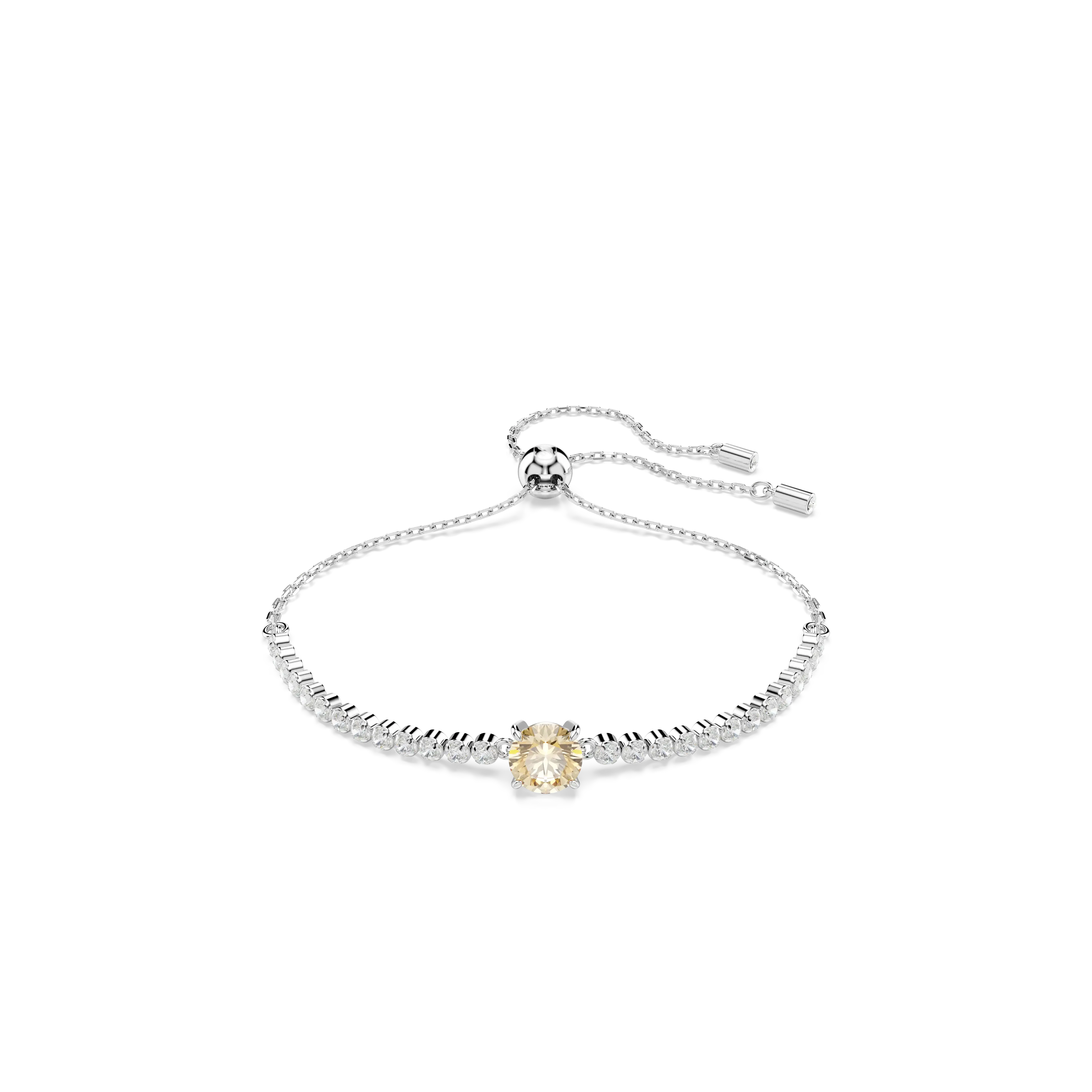 Matrix Tennis bracelet Mixed cuts/Yellow/Rhodium plated