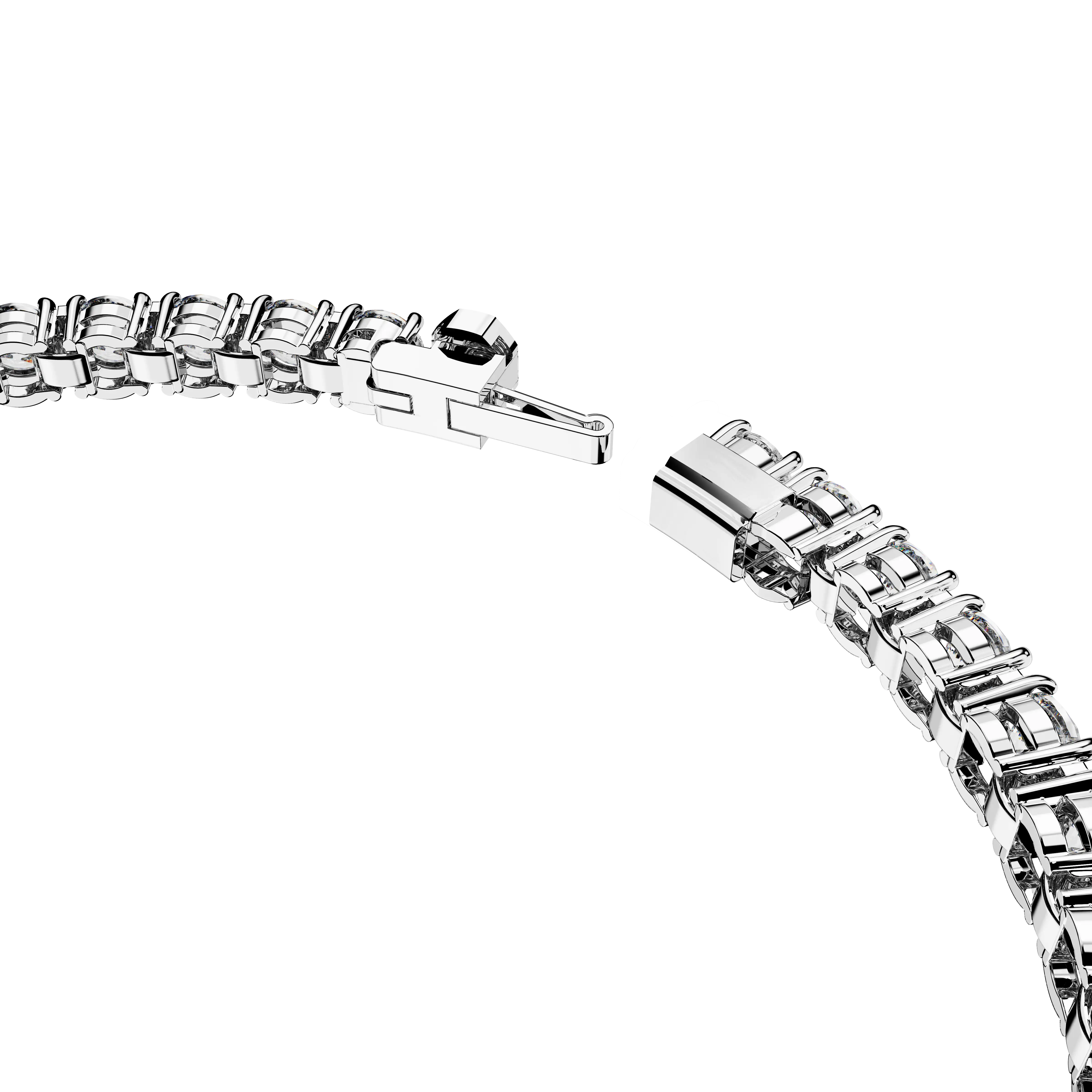 matrix-tennis-bracelet-round-cut-white-rhodium-plated-swarovski-5648936-3.webp