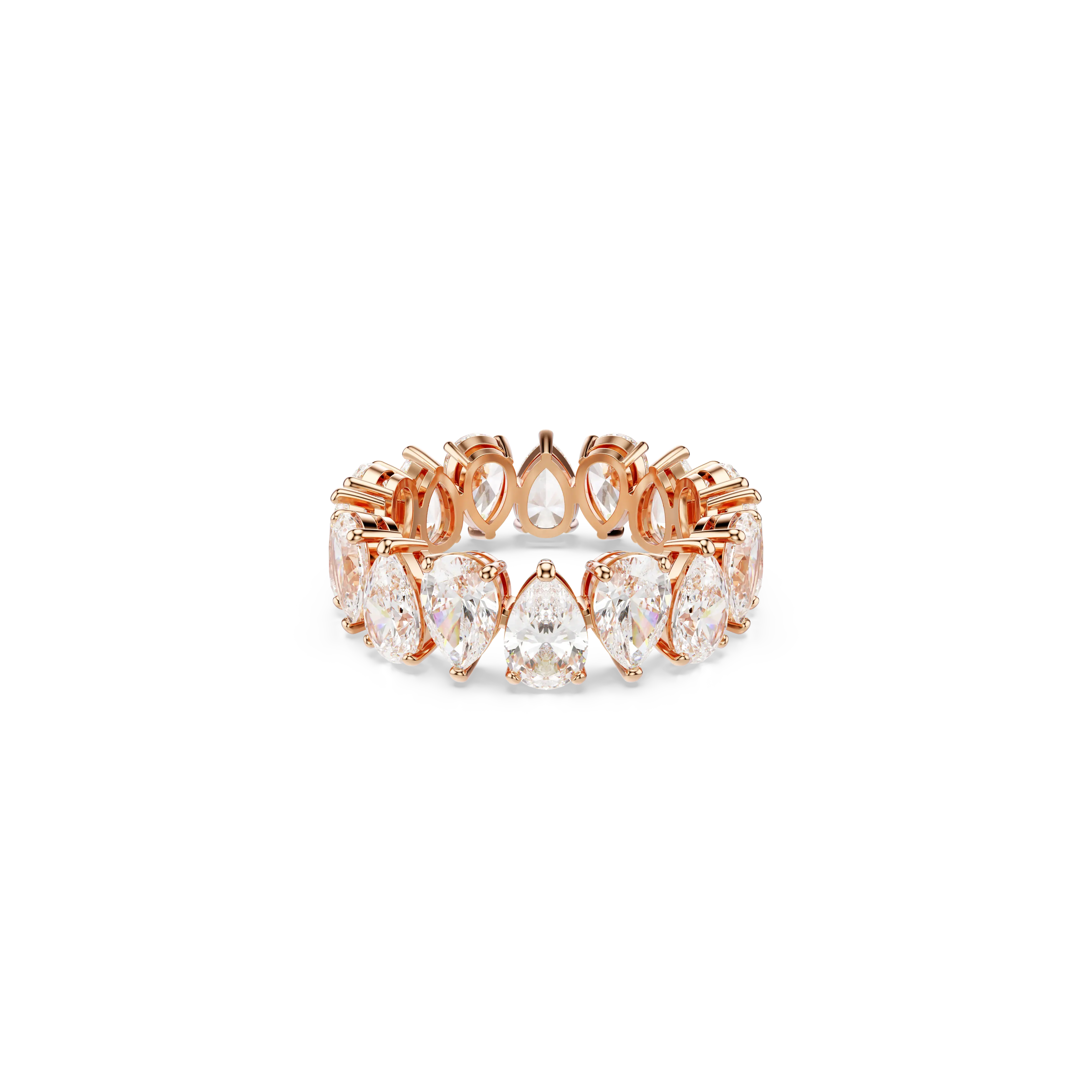 Matrix Vittore ring Pear cut/White/Rose gold-tone finish