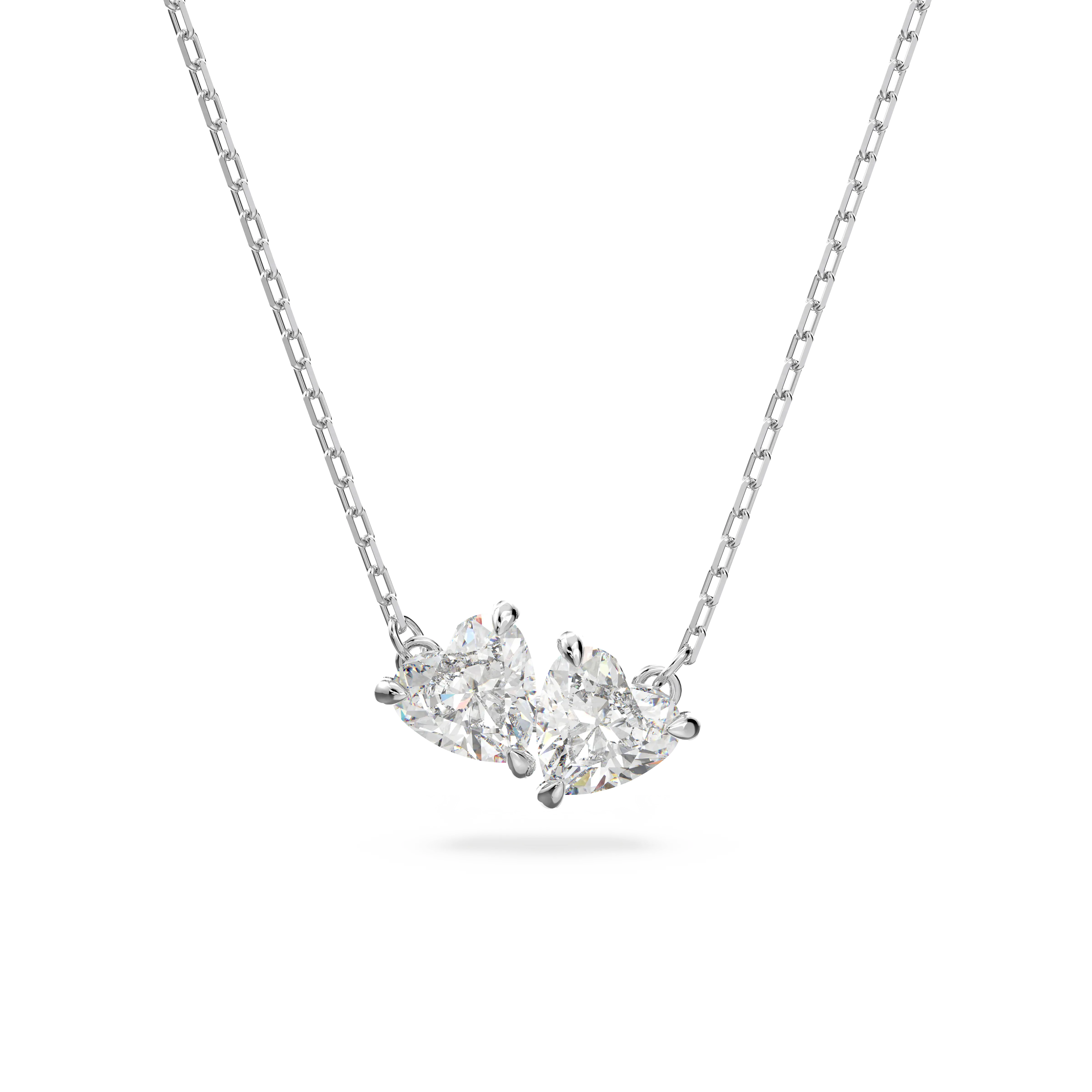 Mesmera Attract necklace Heart/White/Rhodium plated