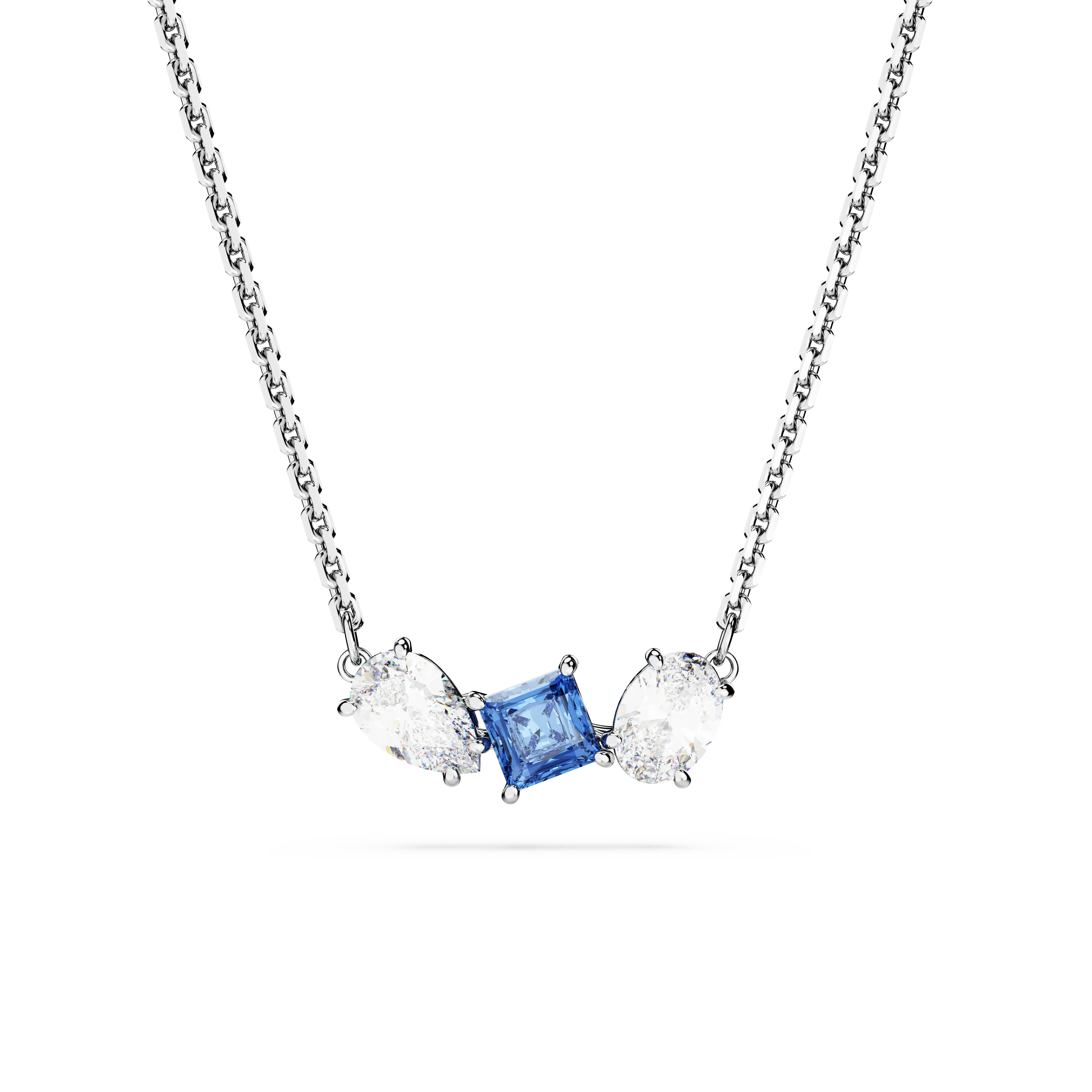 Mesmera pendant Mixed cuts/Blue/Rhodium plated