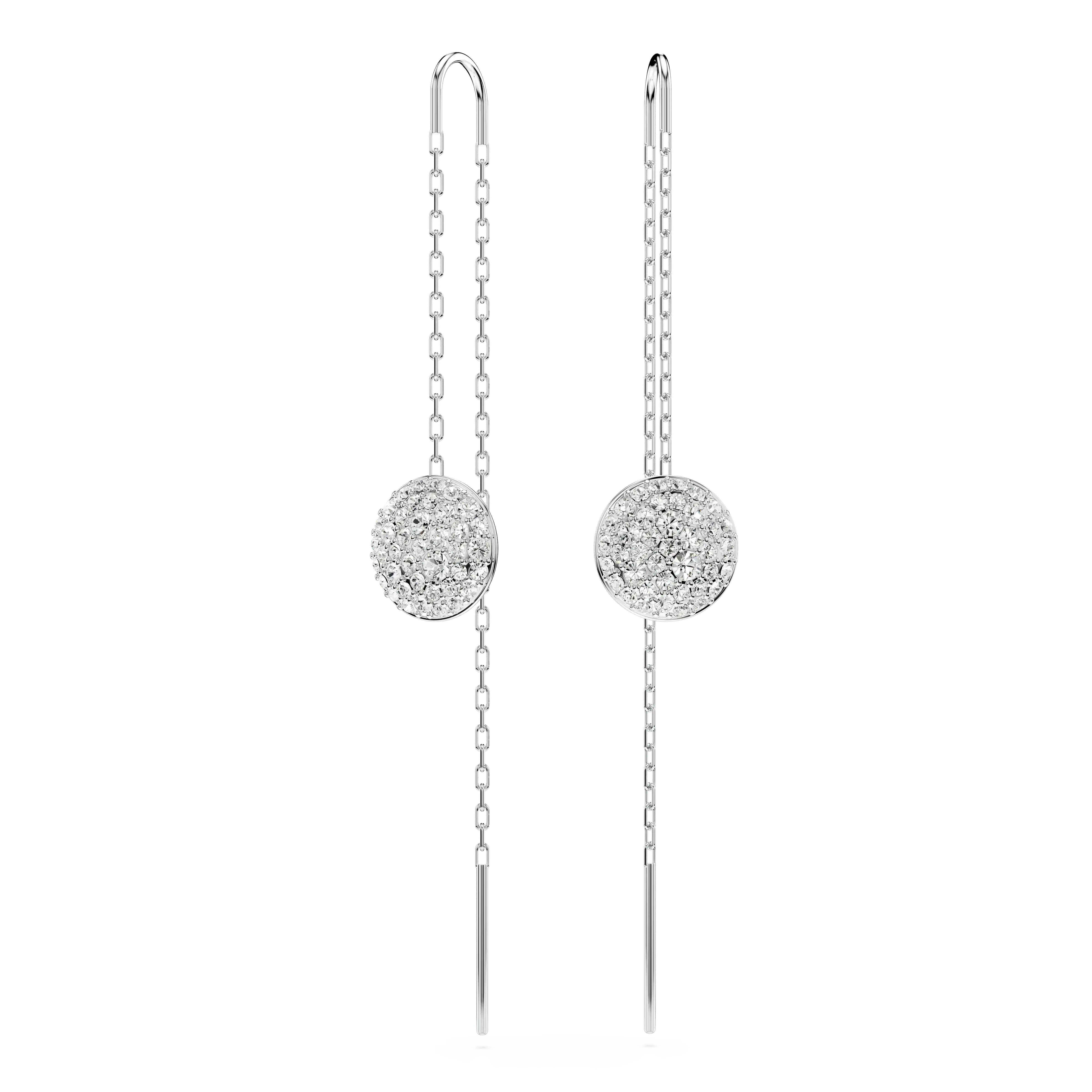 Meteora drop earrings White/Rhodium plated