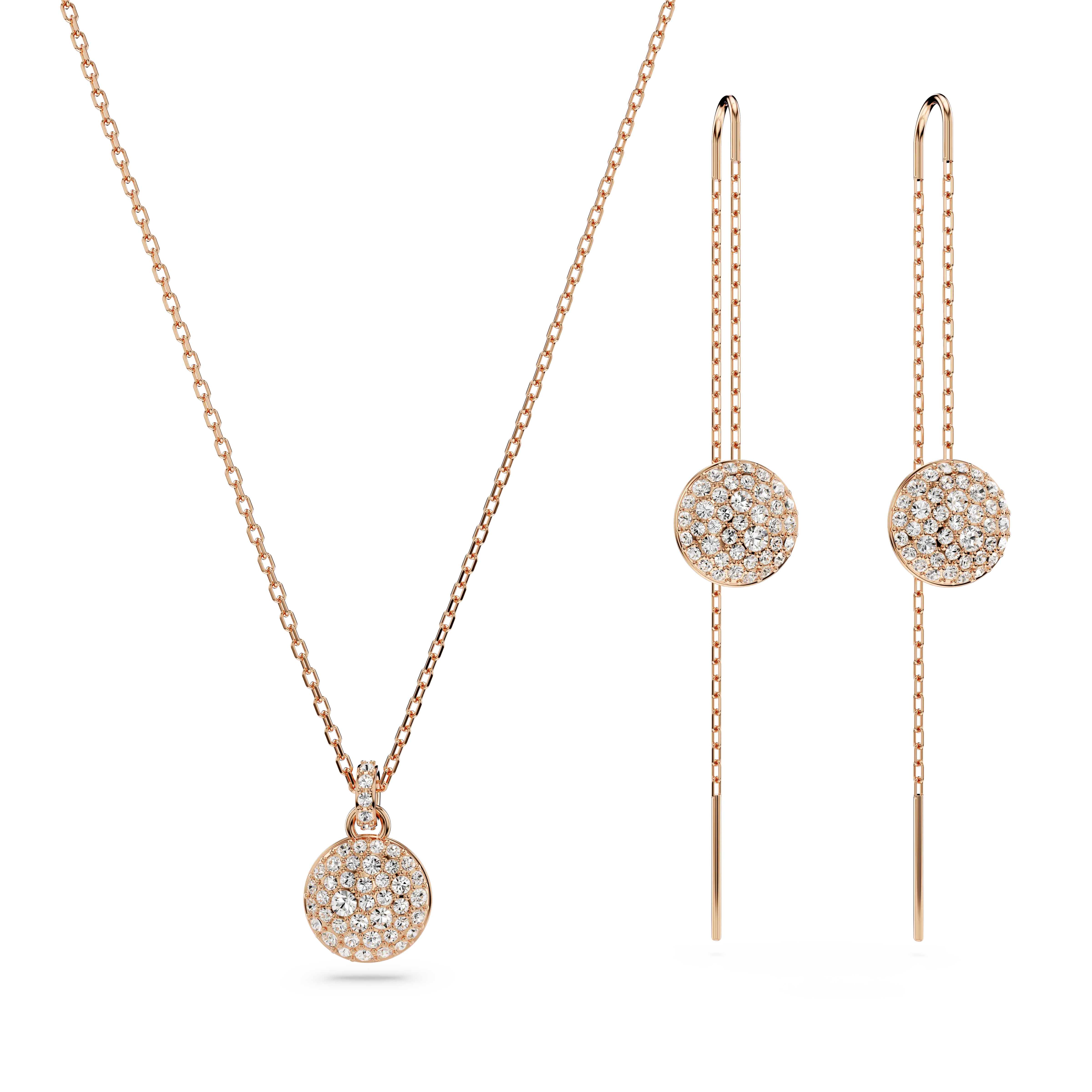 Meteora set White/Rose gold-tone plated