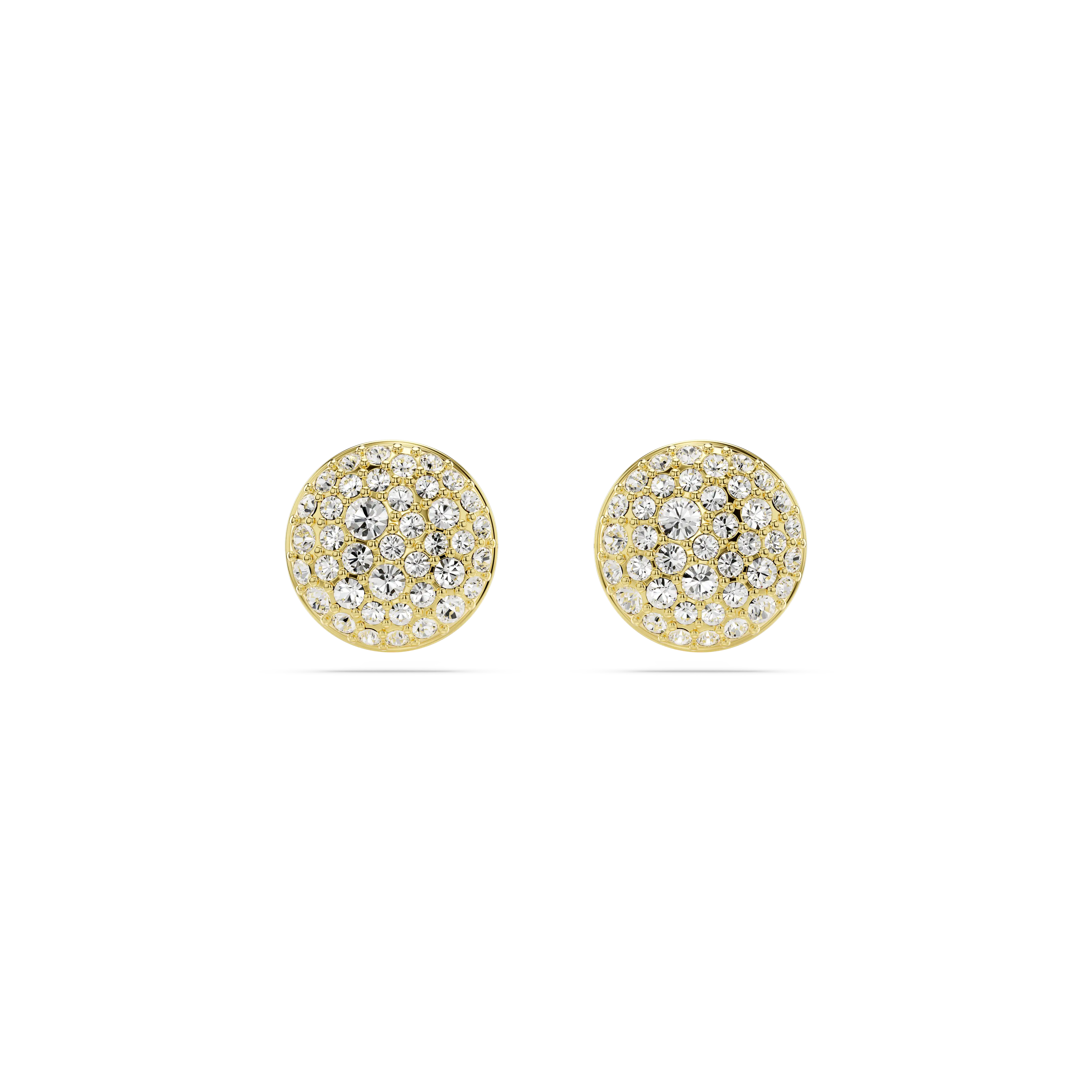Meteora stud earrings White/Gold-tone plated