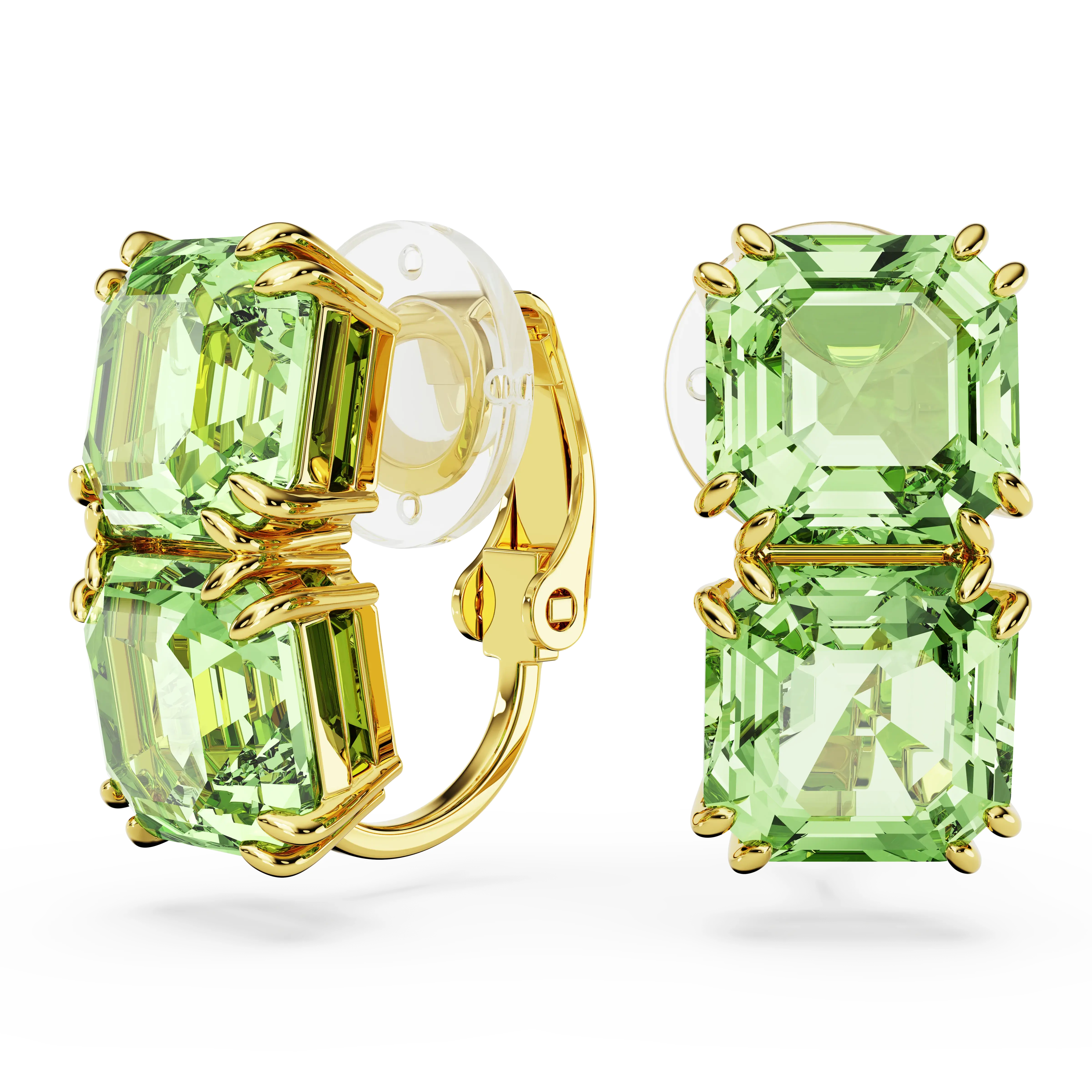 millenia-clip-earrings-square-cut-green-gold-tone-plated-swarovski-5654559-2.webp