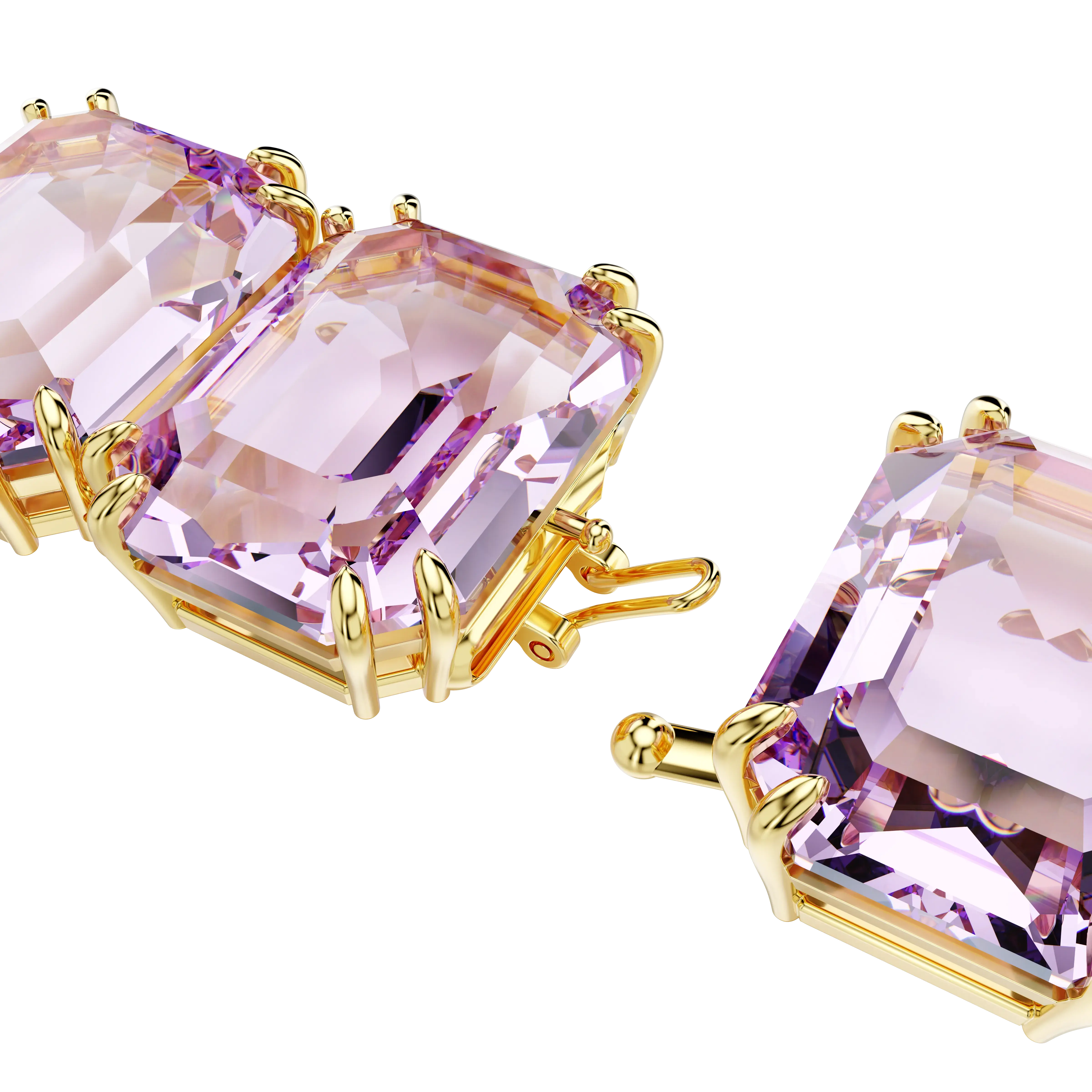 Millenia extender Octagon cut/Purple/Gold-tone plated