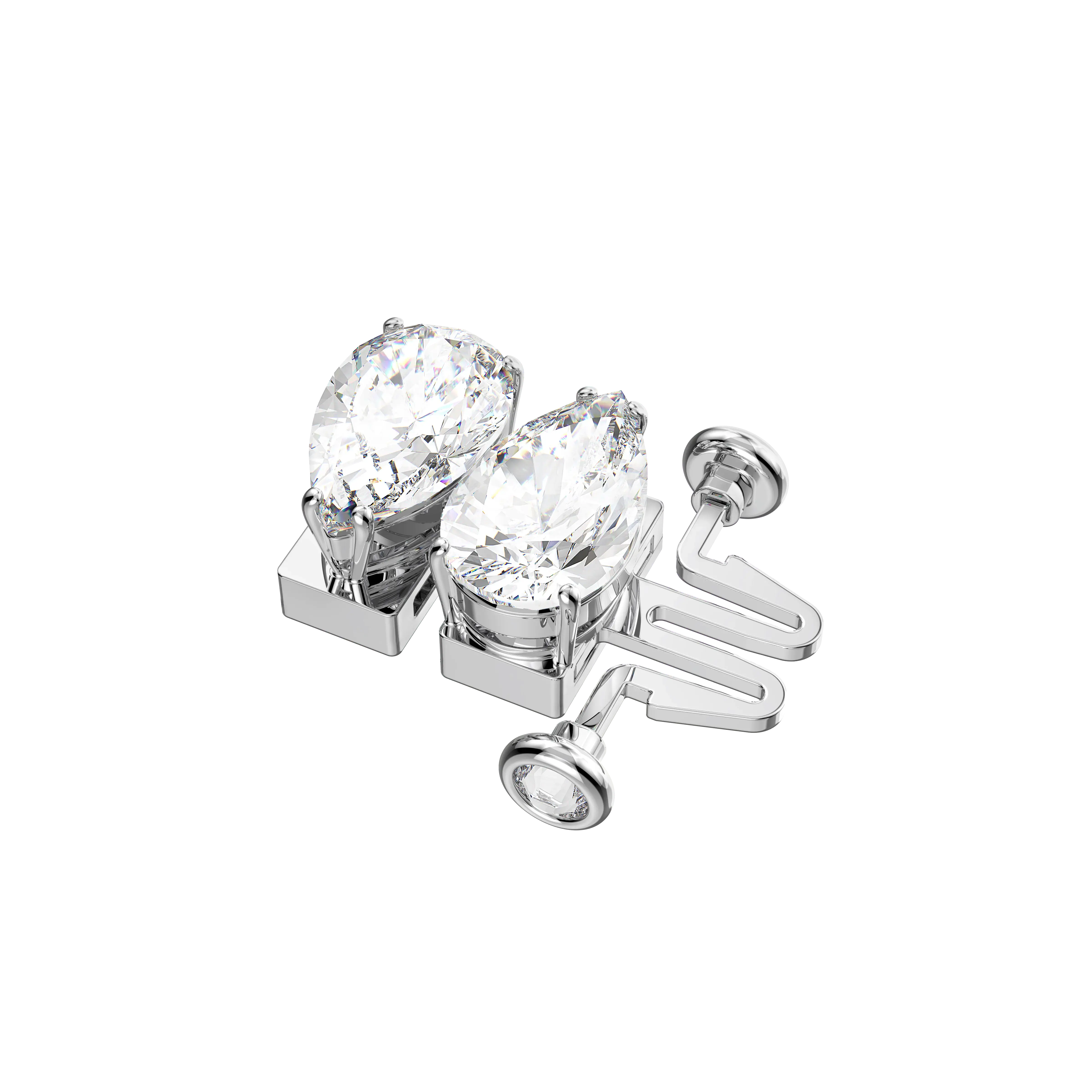 Millenia extender Pear cut/White/Rhodium plated