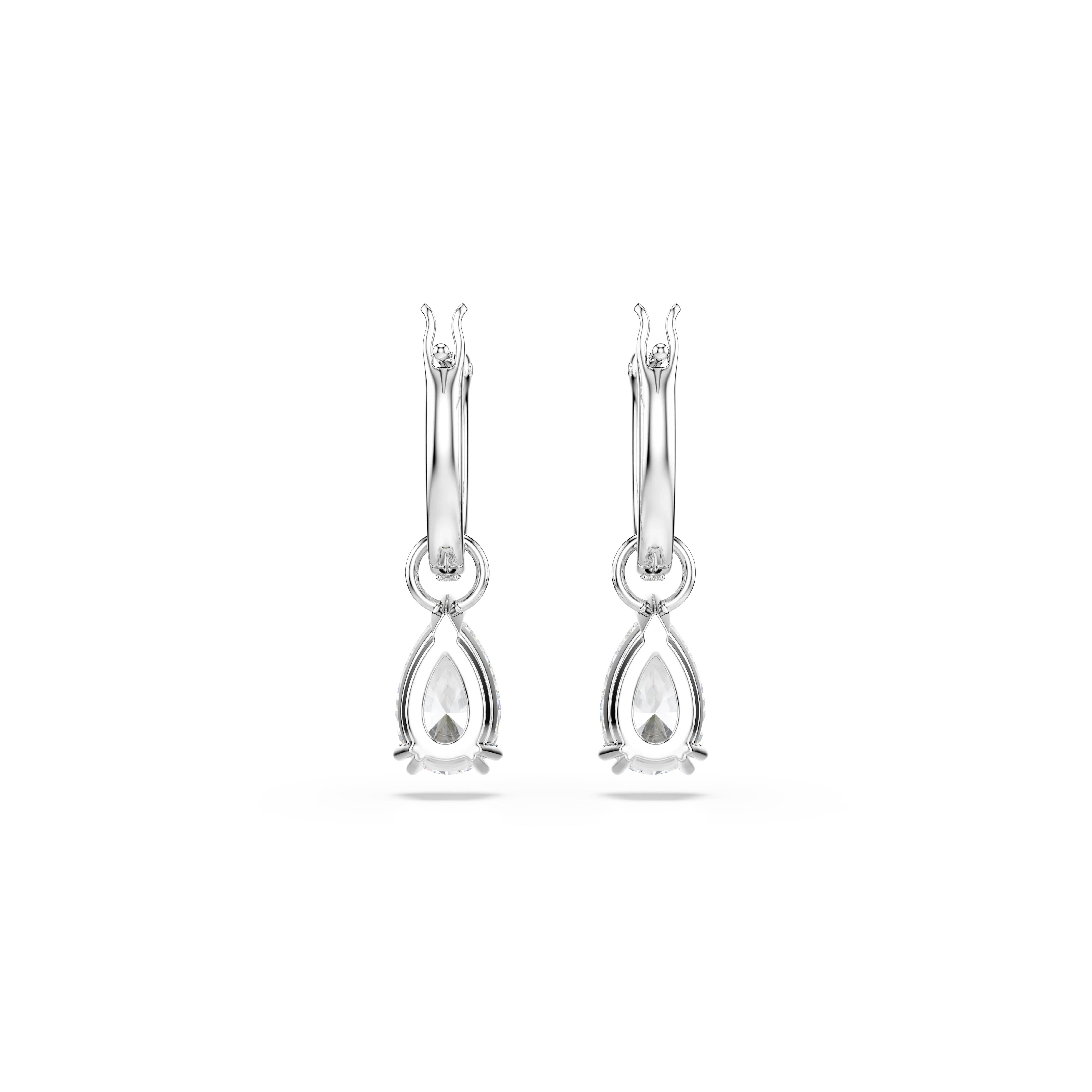 millenia-hoop-earrings-pear-cut-white-rhodium-plated-swarovski-5636716-4.webp