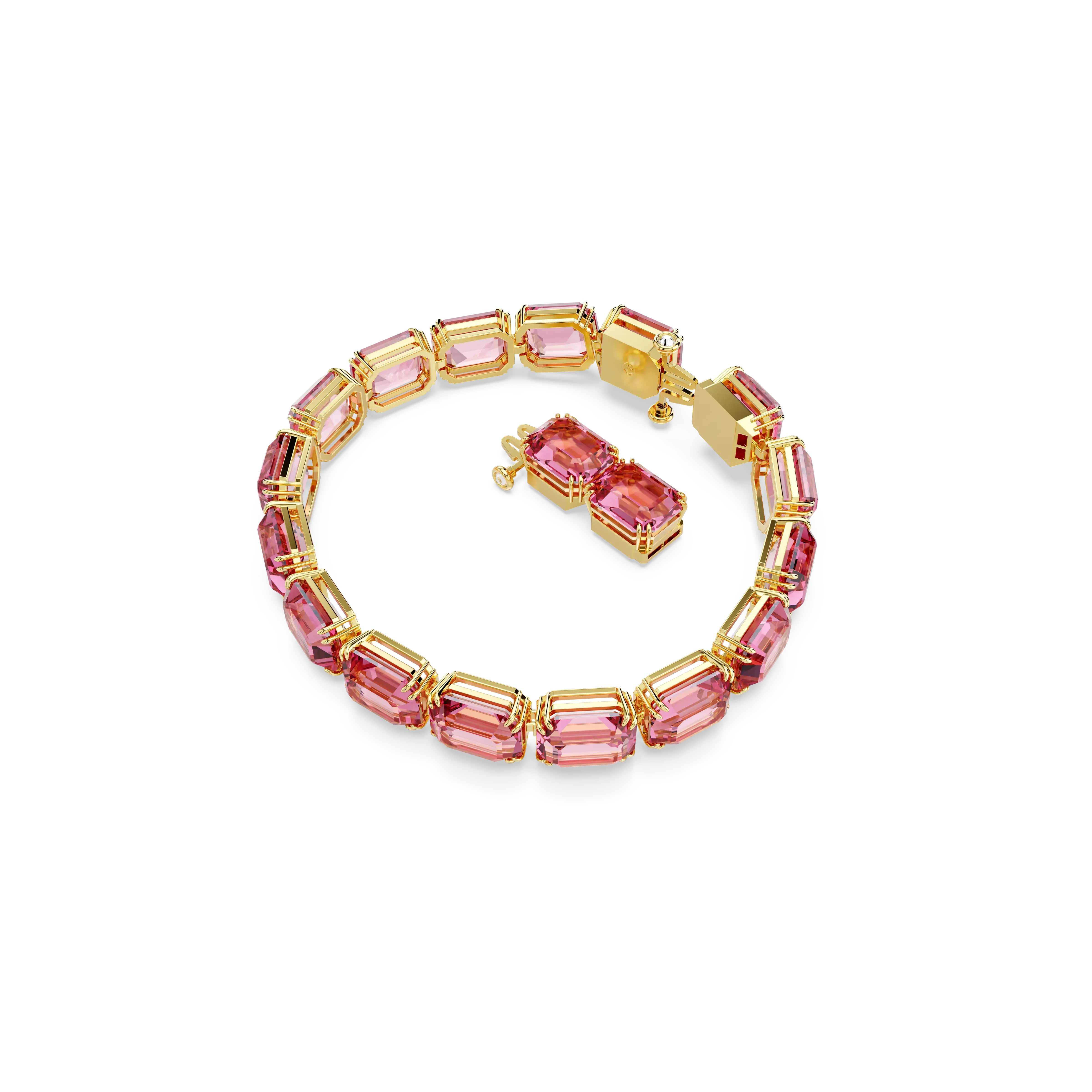 millenia-tennis-bracelet-octagon-cut-pink-gold-tone-plated-swarovski-5683428-2.webp