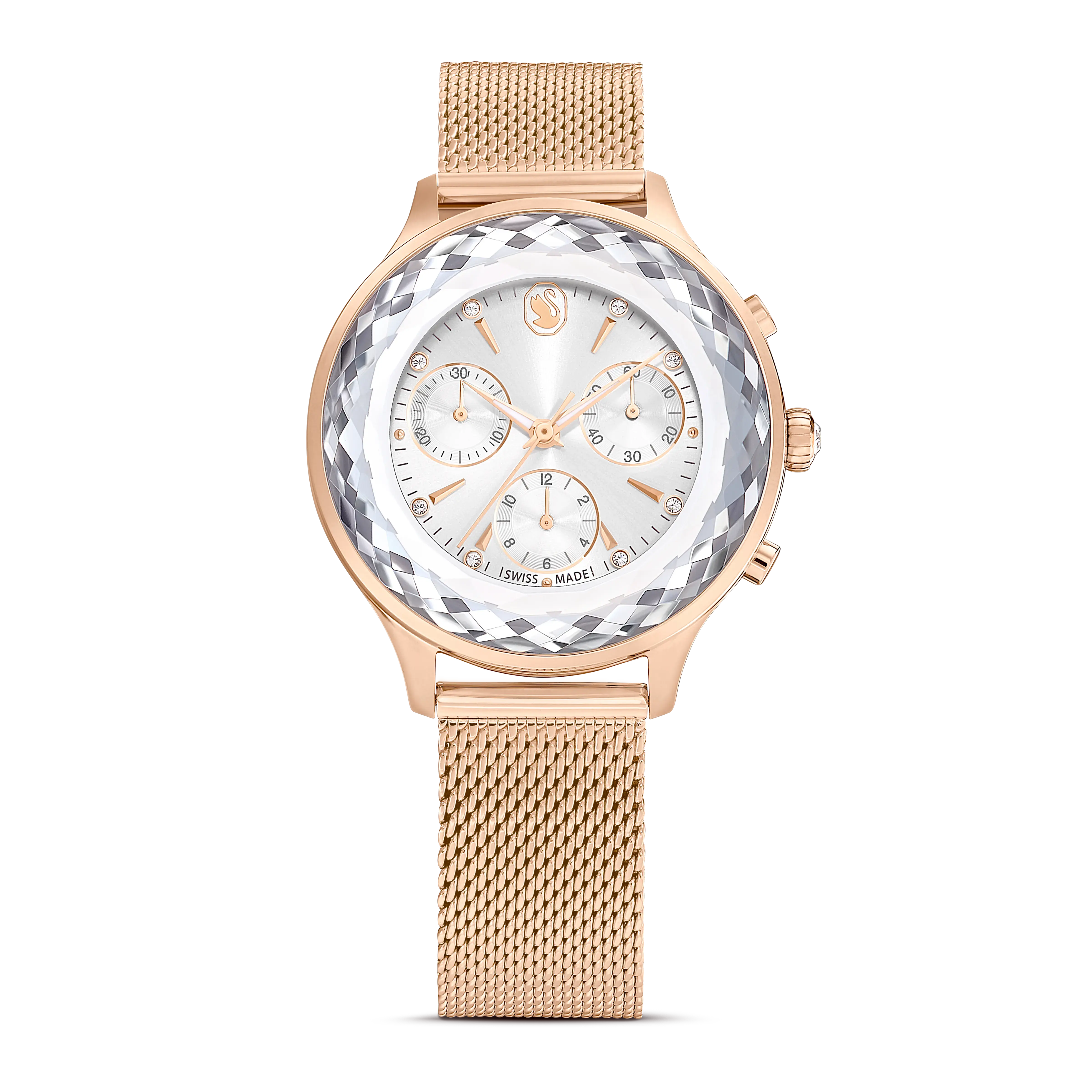 Nova Chrono watch Swiss Made/Metal bracelet/Rose gold tone/Rose gold-tone finish