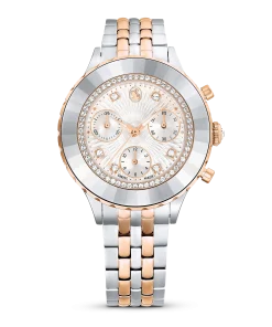 Octea Chrono watch Swiss Made/Metal bracelet/Rose gold tone/Mixed metal finish