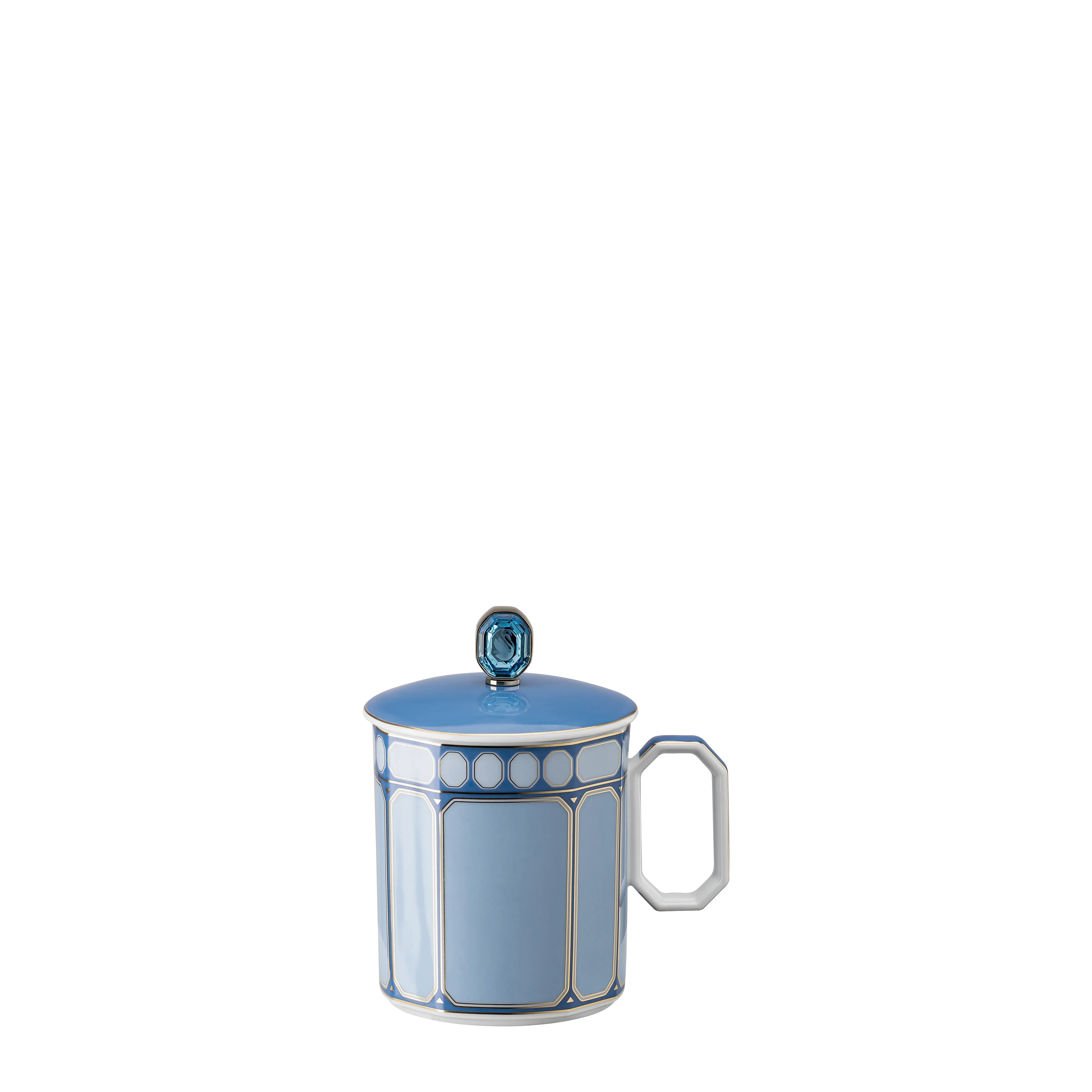 Signum mug with lid Porcelain/Blue
