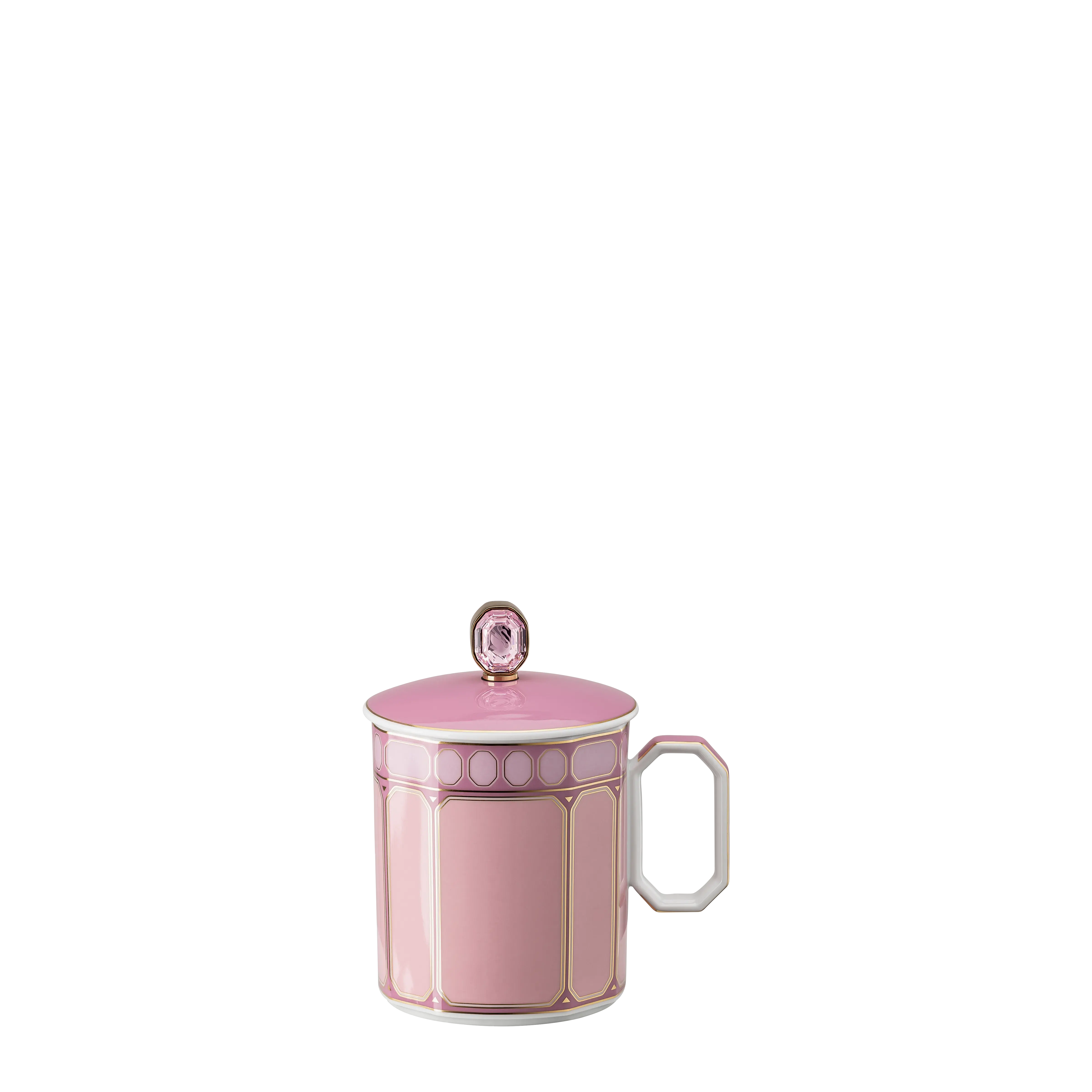 Signum mug with lid Porcelain/Pink