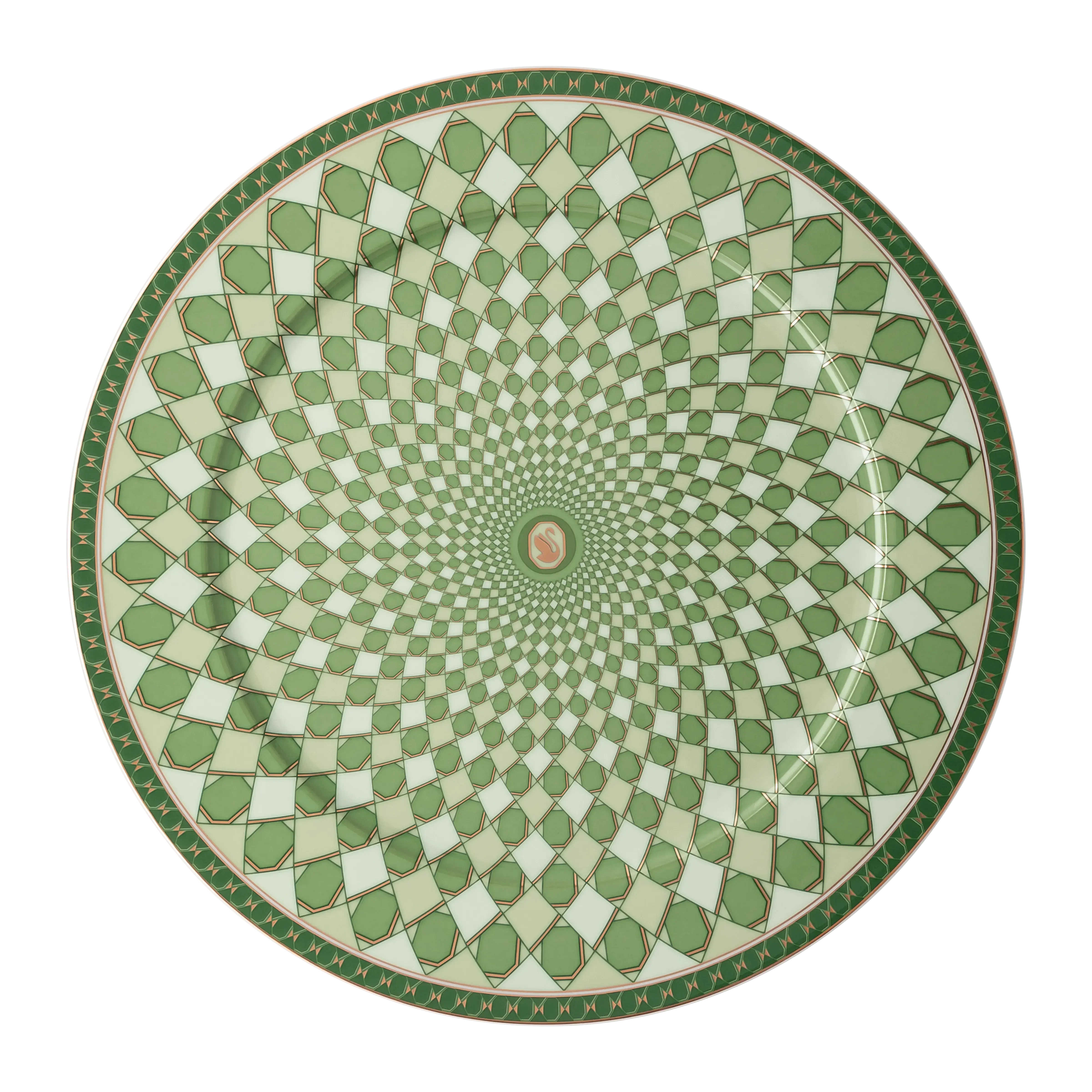 Signum service plate Porcelain/Large/Green