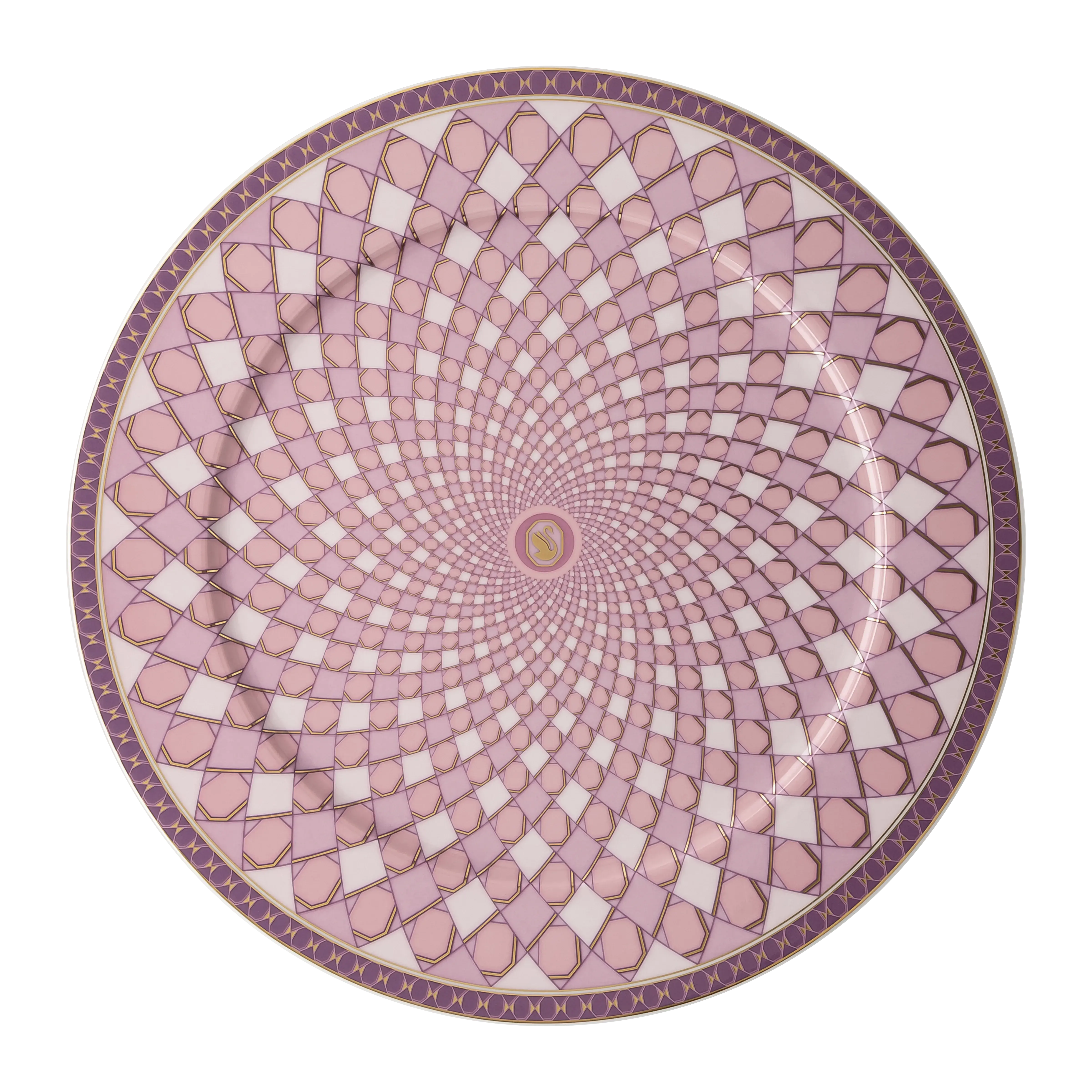 Signum service plate Porcelain/Large/Pink