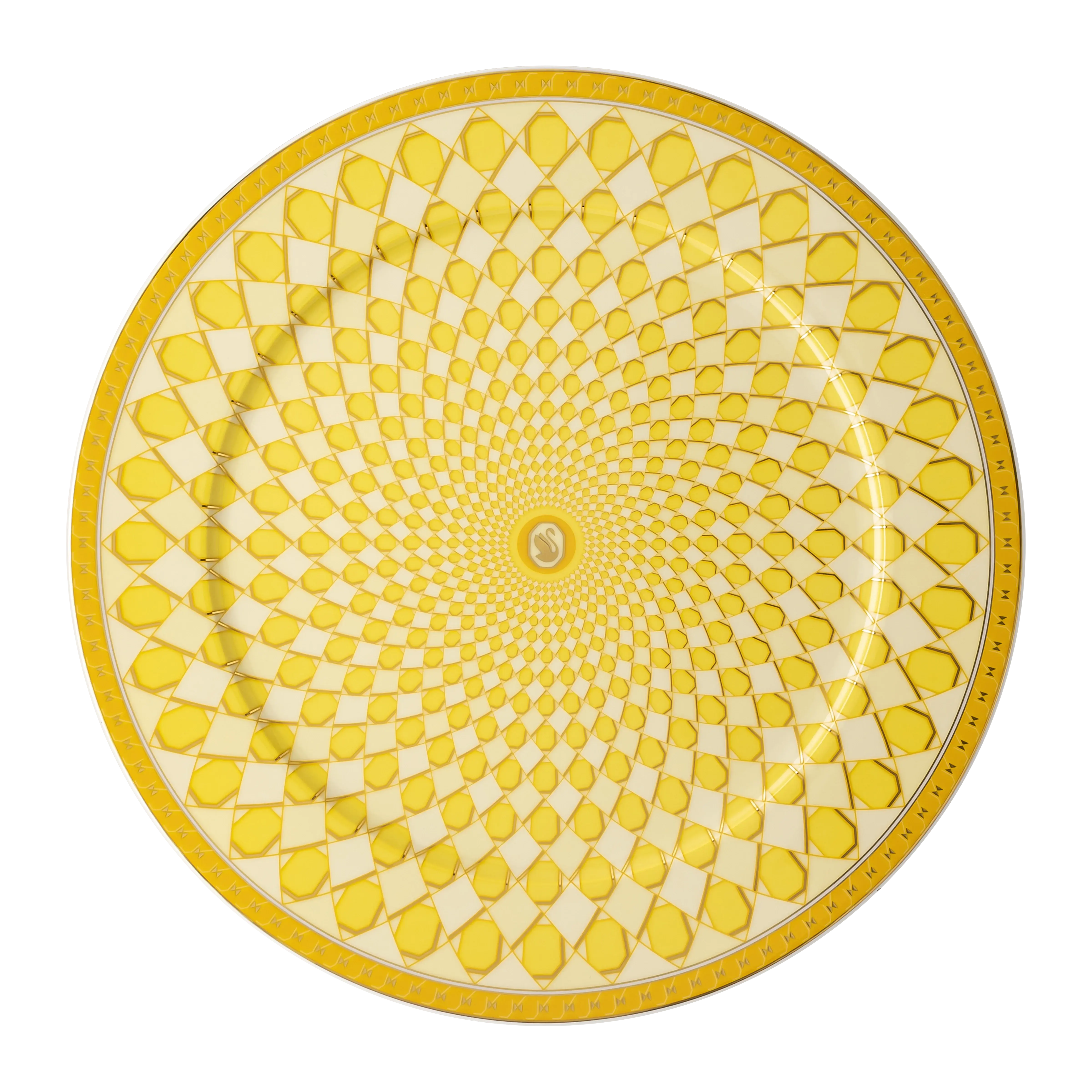 Signum service plate Porcelain/Large/Yellow