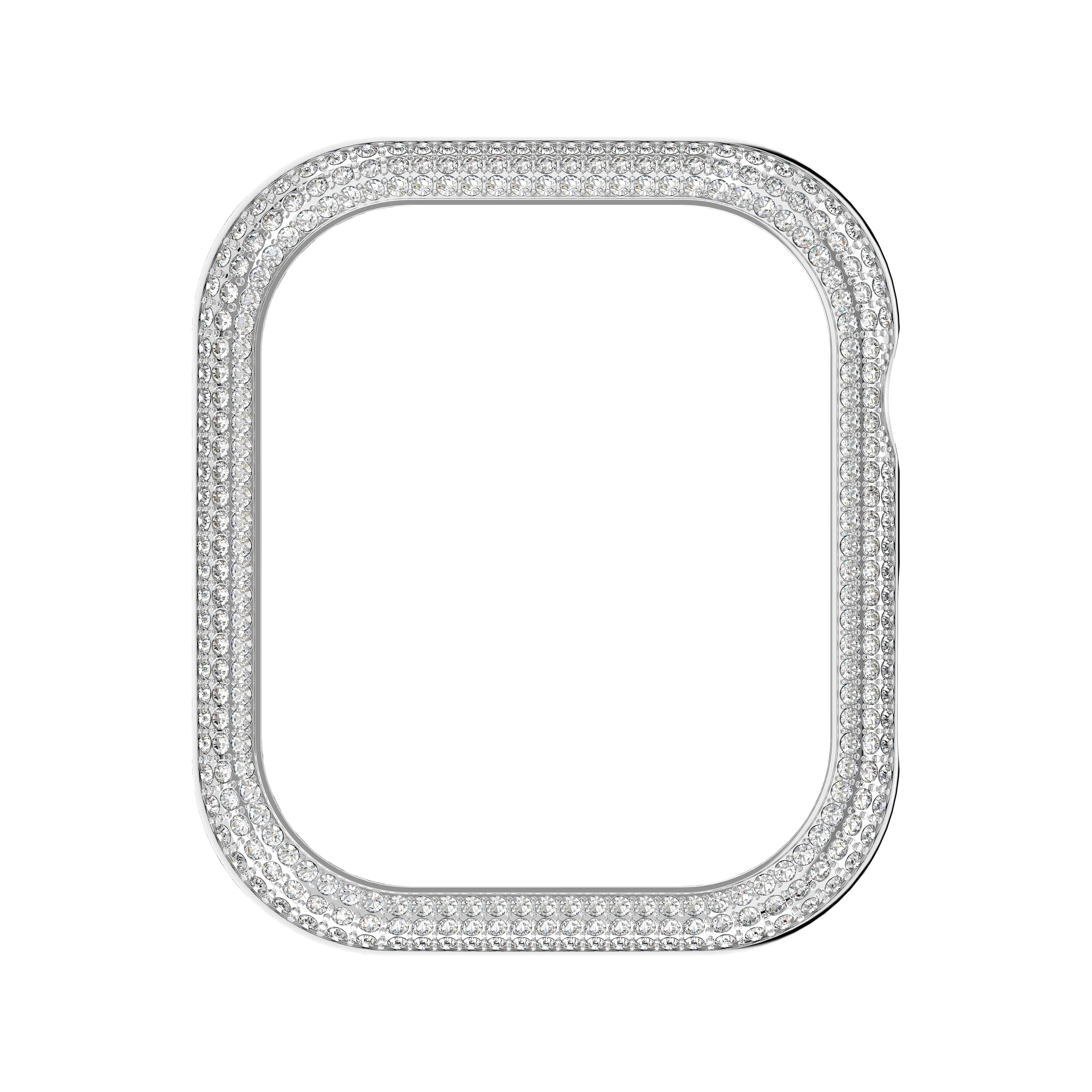 Sparkling case For Apple Watch® Series 7/41 mm/Silver tone