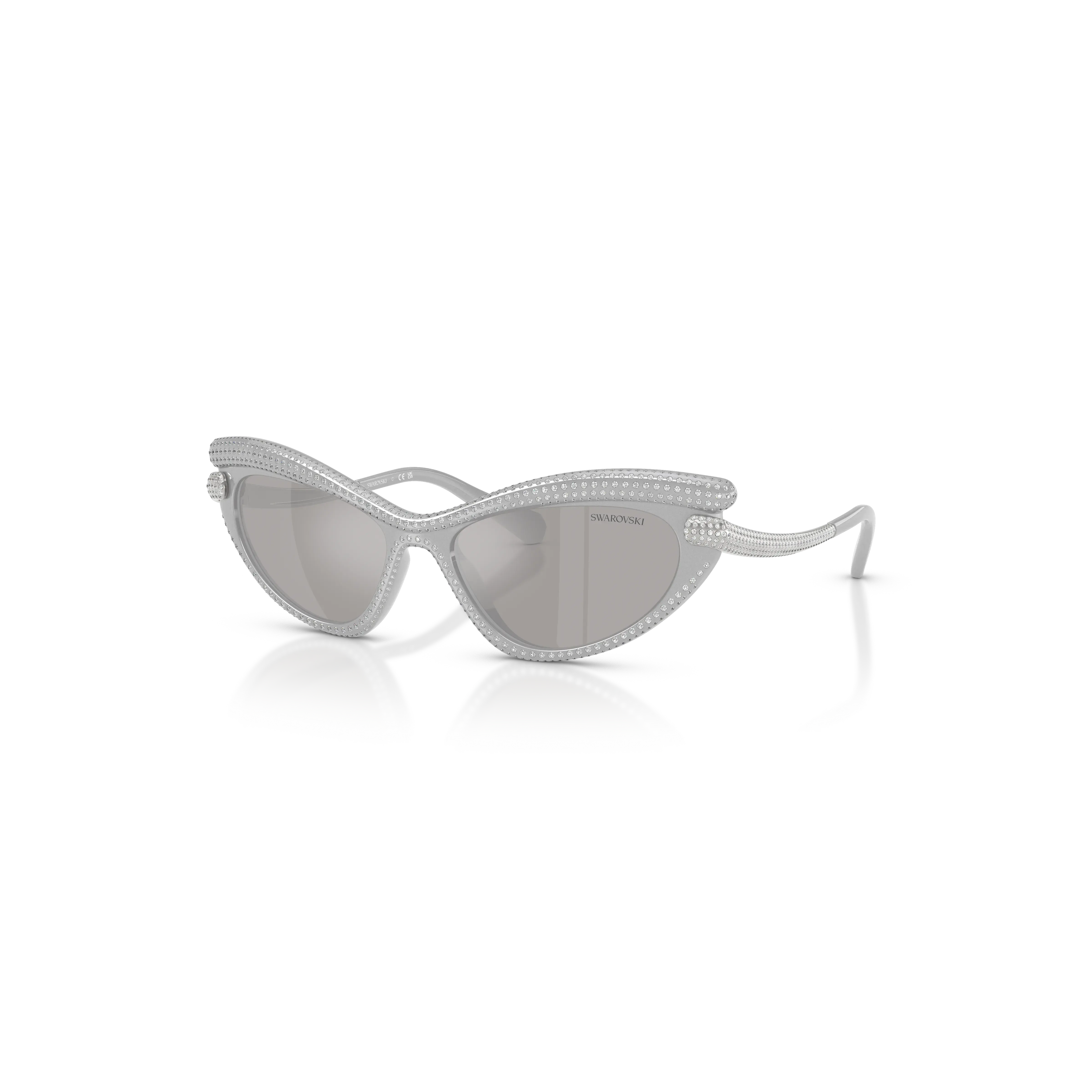 Sunglasses Cat-eye shape/Silver tone