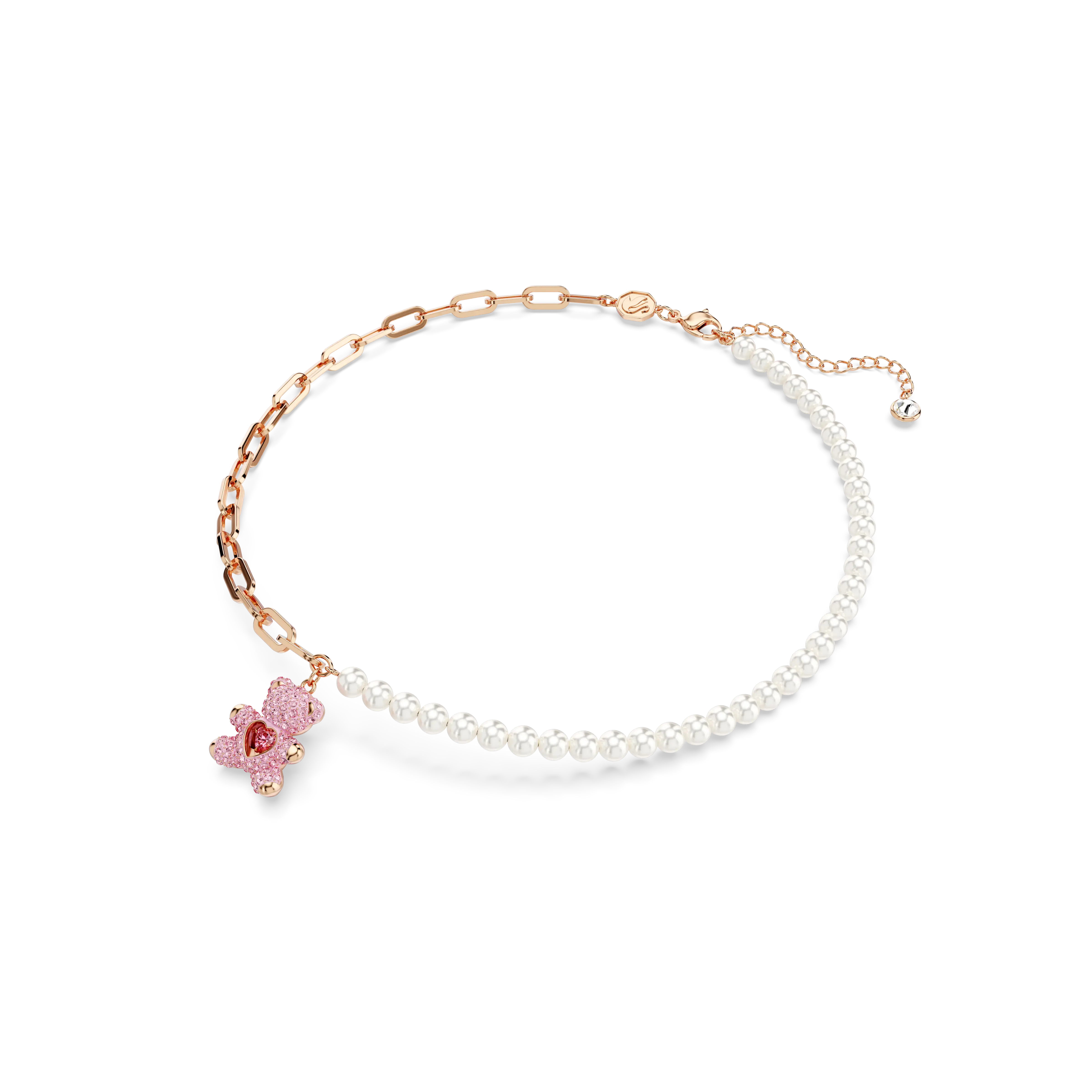 teddy-pendant-crystal-pearl-bear-pink-rose-gold-tone-plated-swarovski-5669166-2.webp