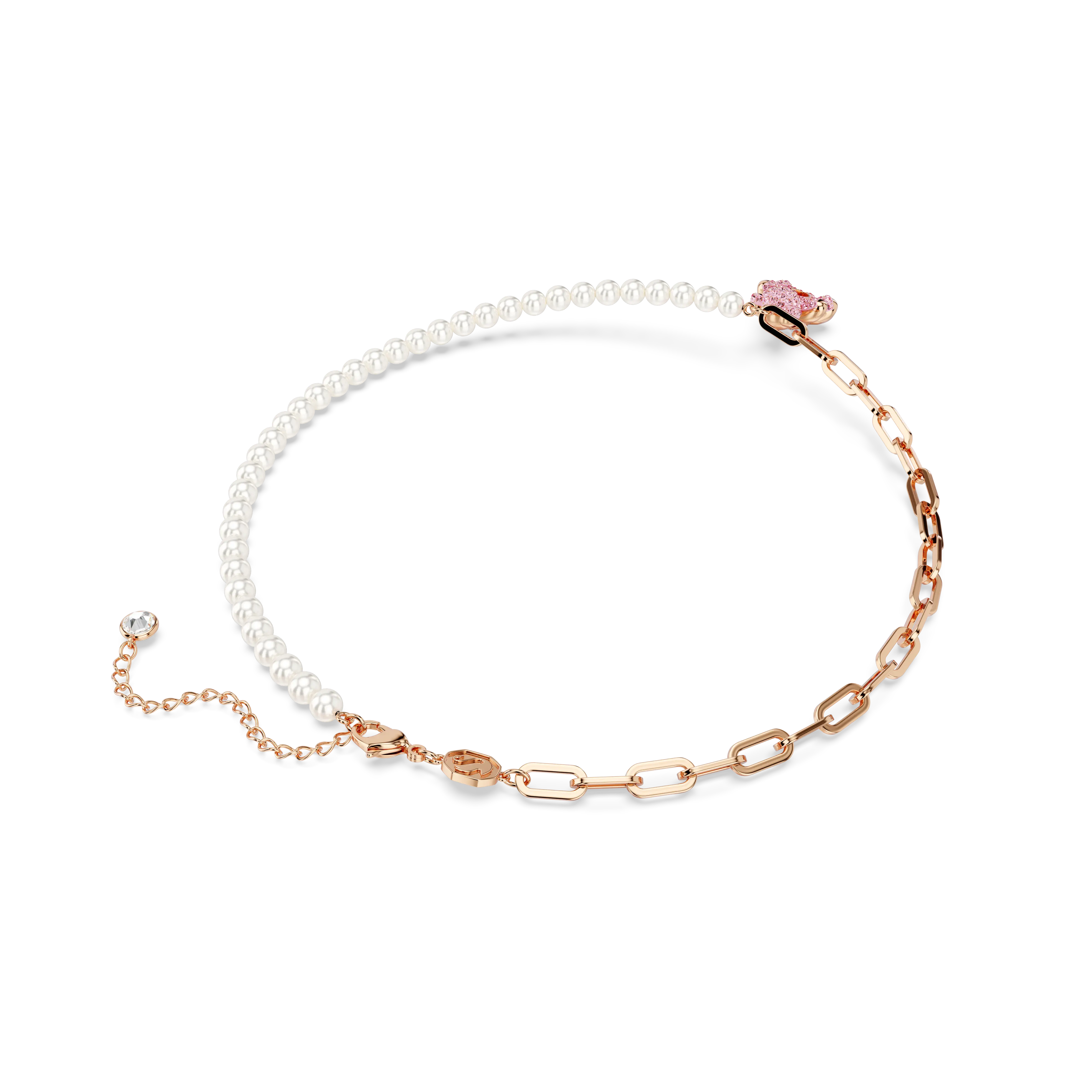 teddy-pendant-crystal-pearl-bear-pink-rose-gold-tone-plated-swarovski-5669166-4.webp