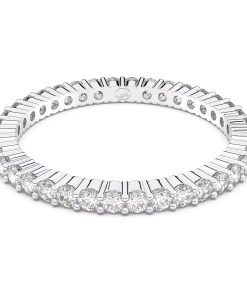 Vittore ring Round cut/White/Silver-tone finish