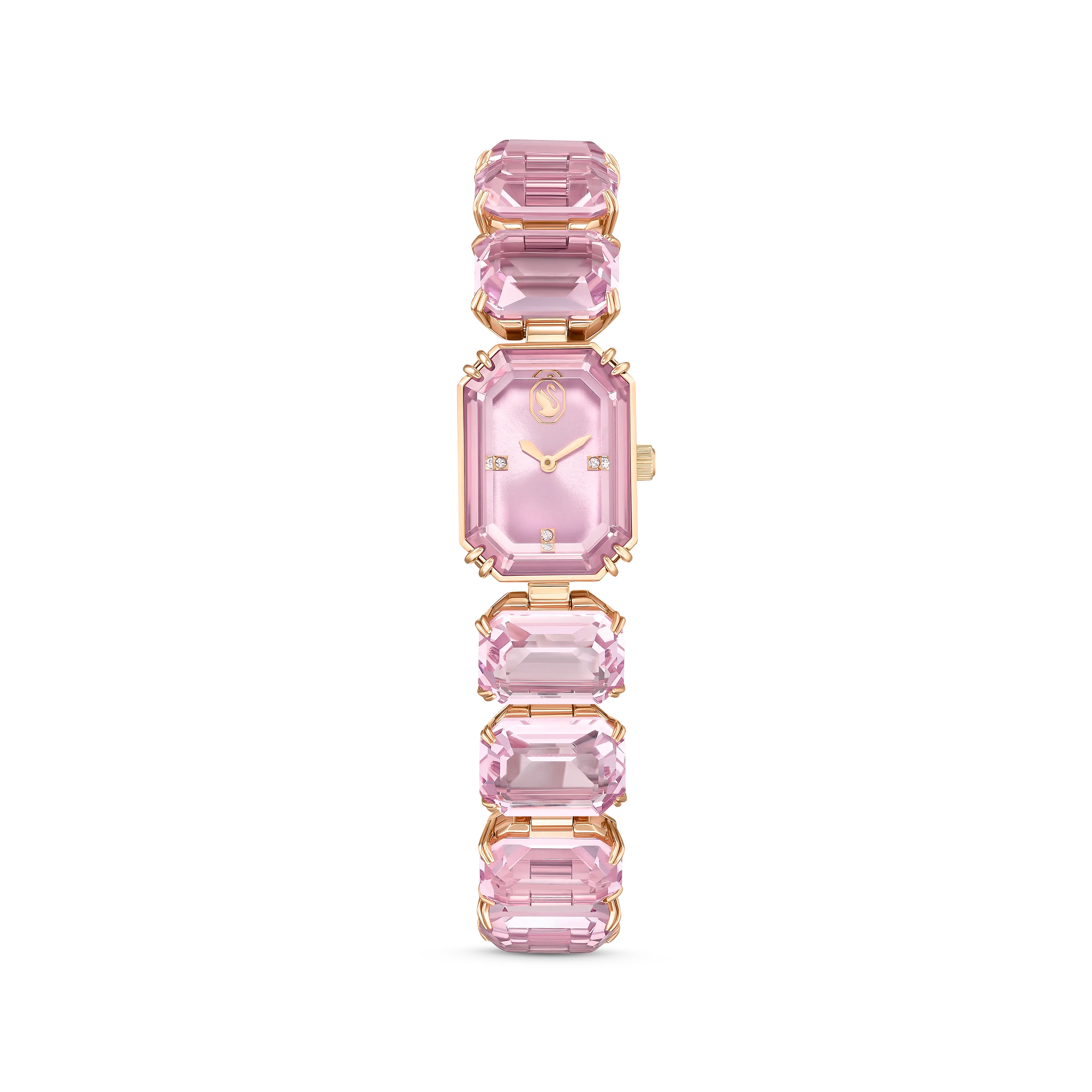 Watch Octagon cut bracelet/Pink/Rose gold-tone finish